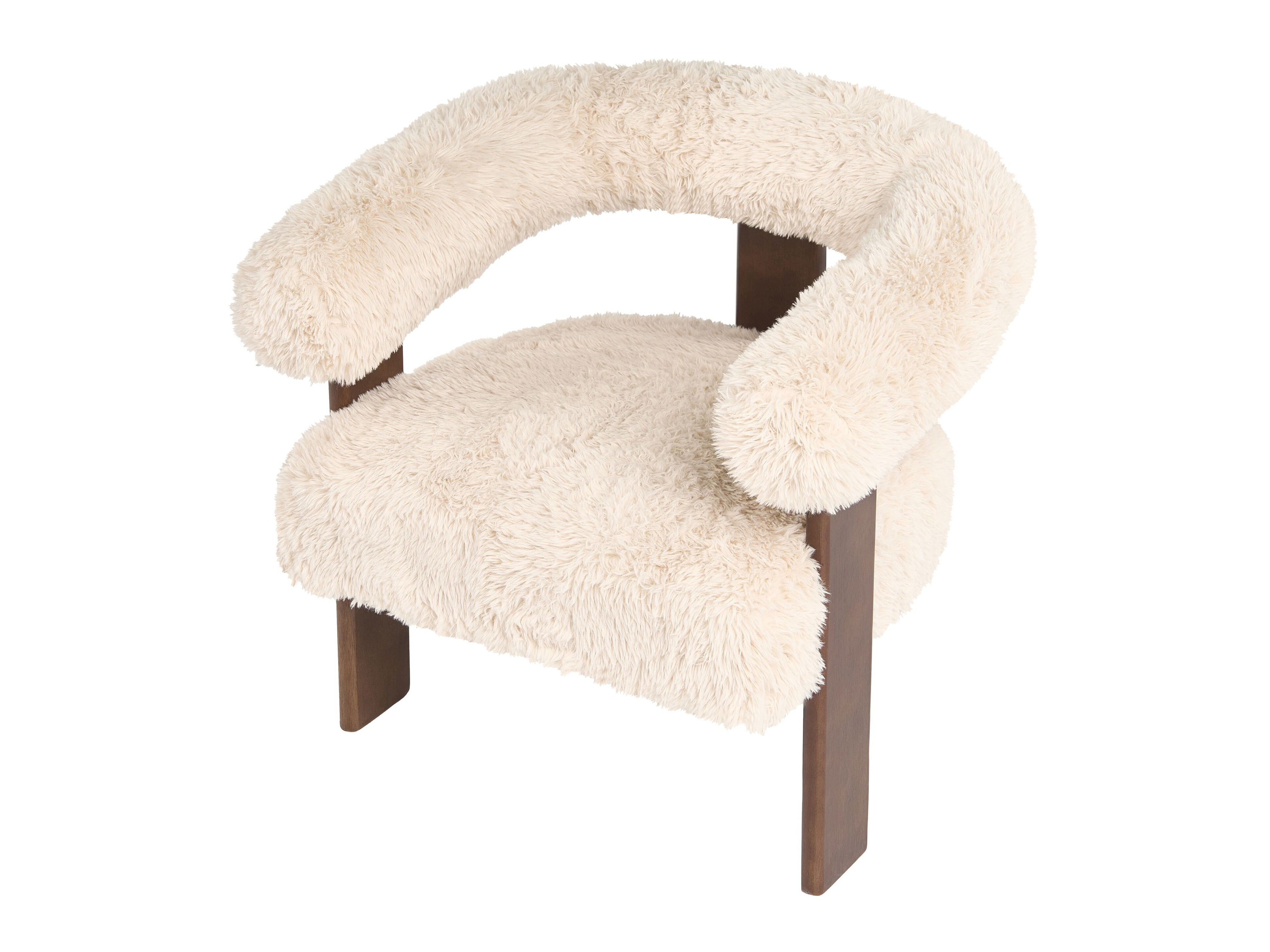 Fotelj Berwyn 3264 (Bela + Temno rjava)