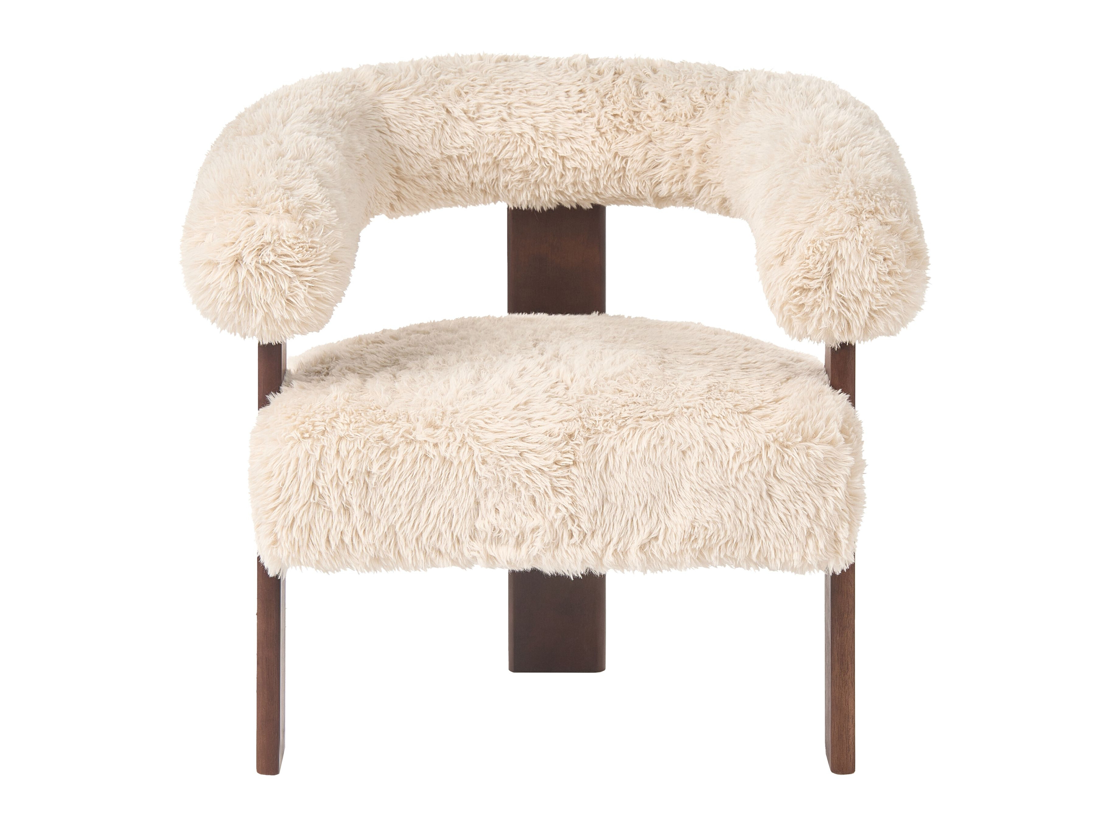 Fotelj Berwyn 3264 (Bela + Temno rjava)