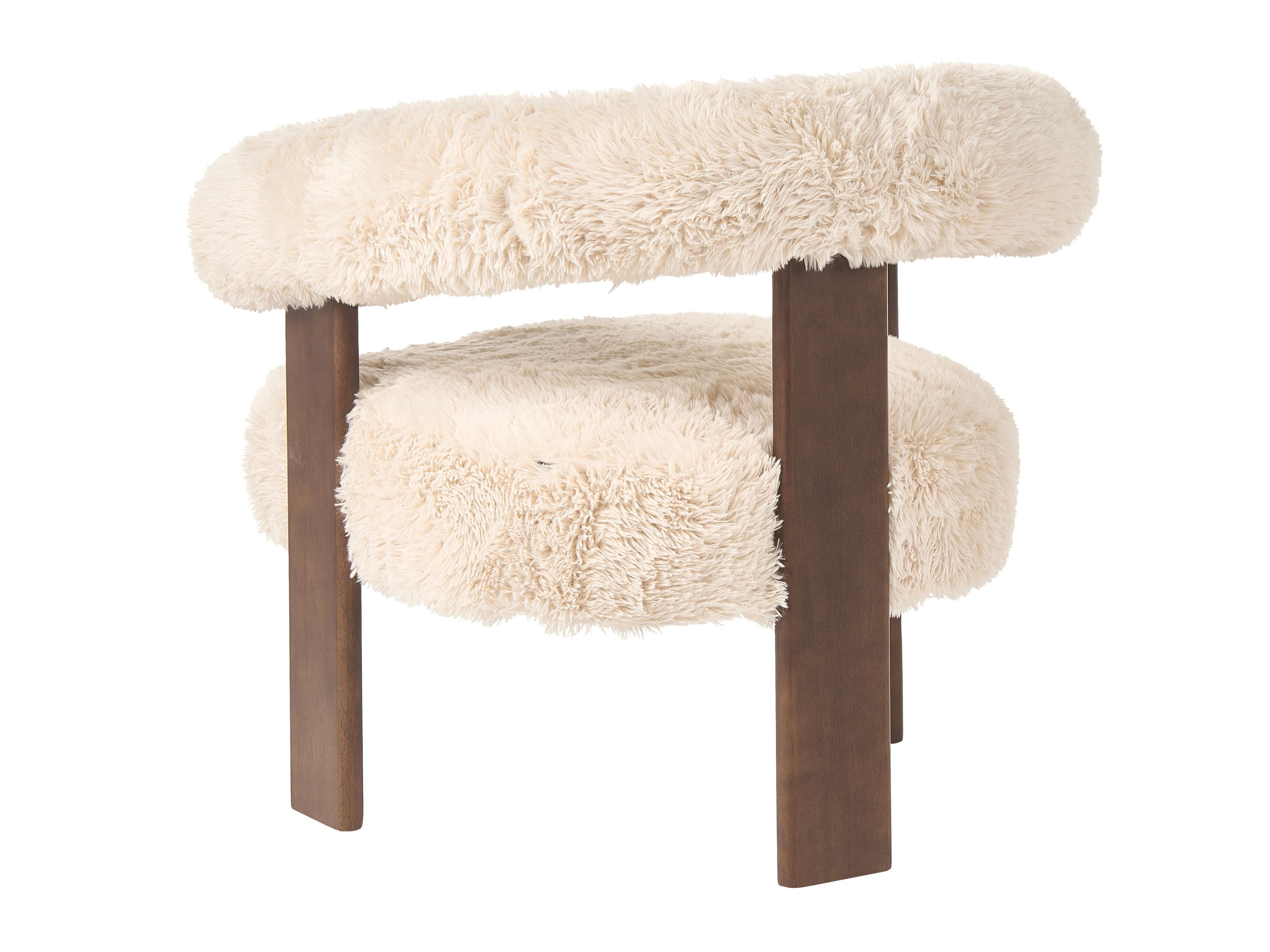 Fotelj Berwyn 3264 (Bela + Temno rjava)