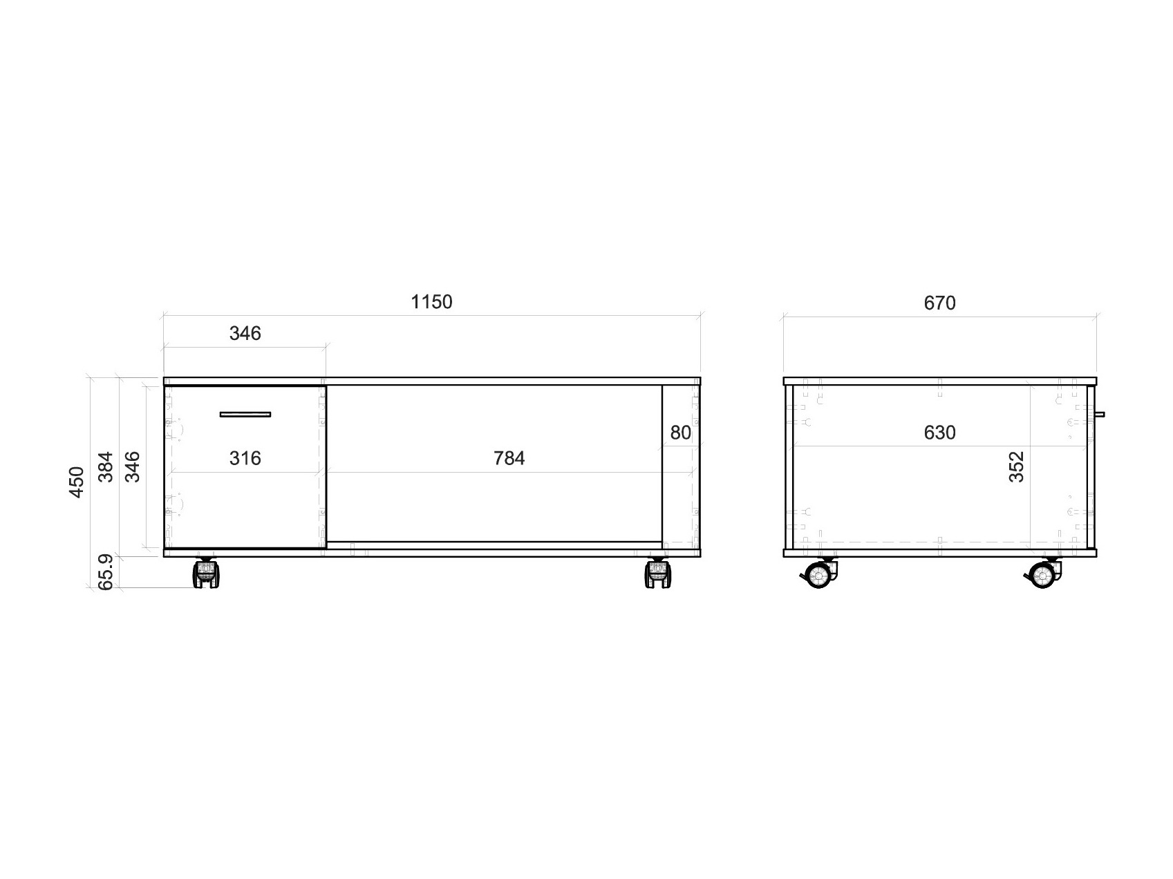 Klubska mizica Tencati 105