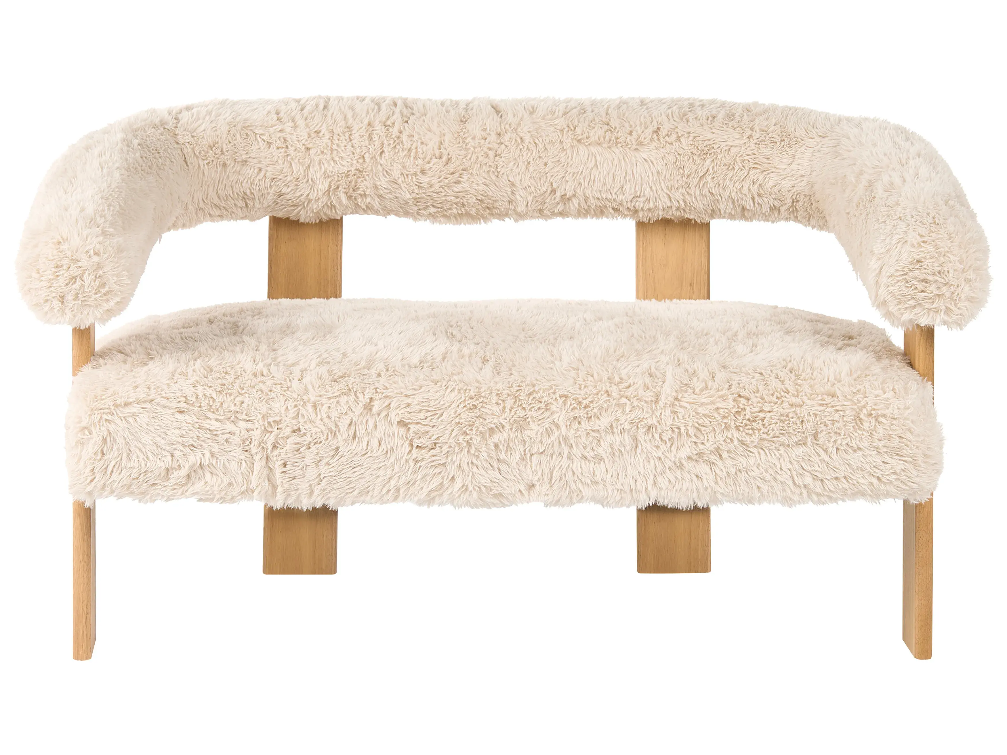 Komplet oblazinjenega pohištva Berwyn 3269 (Bela + Svetlo rjava)