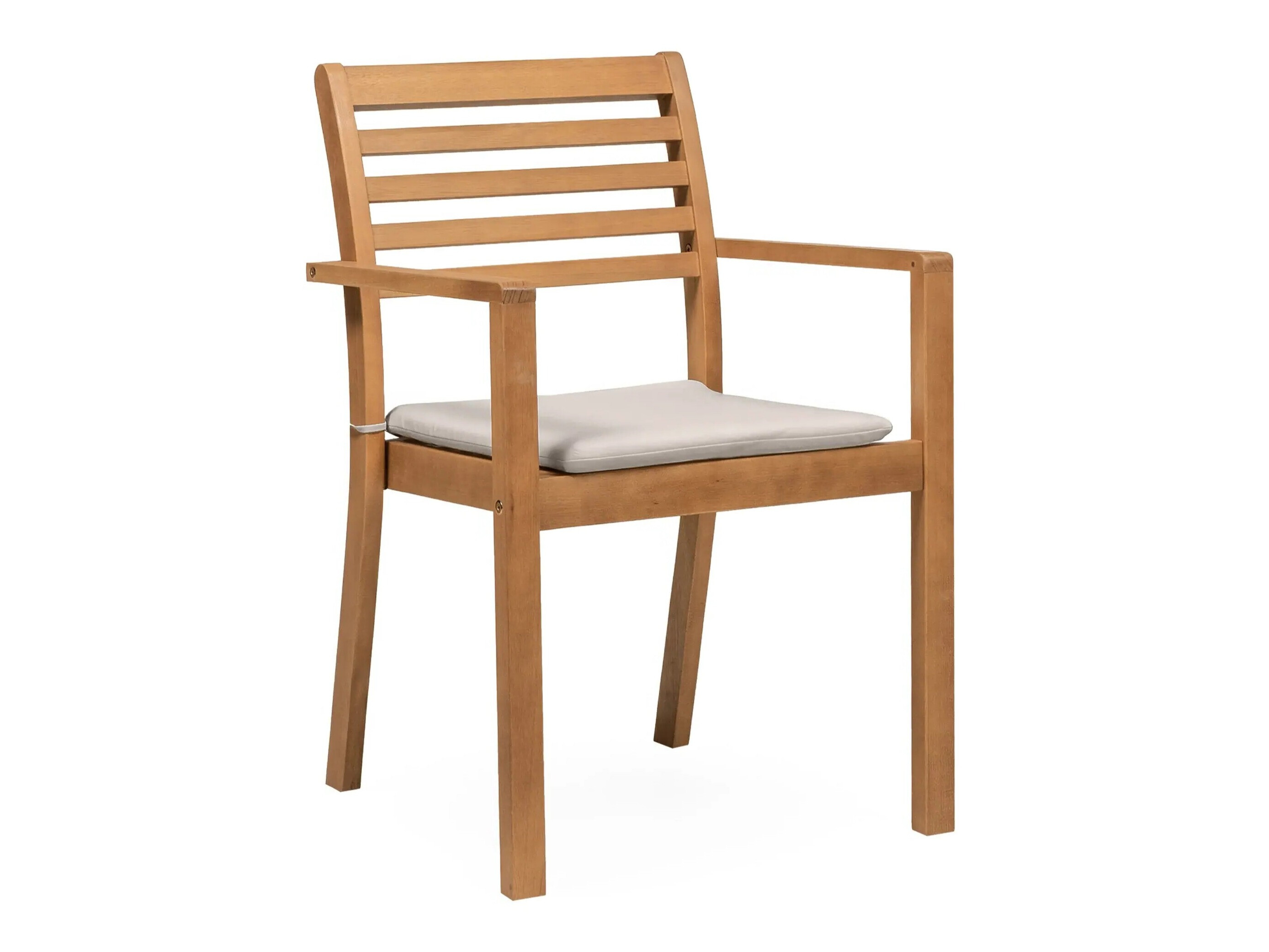 Vrtni stol Burleson 669 (Svetlo siva + Tikovina)