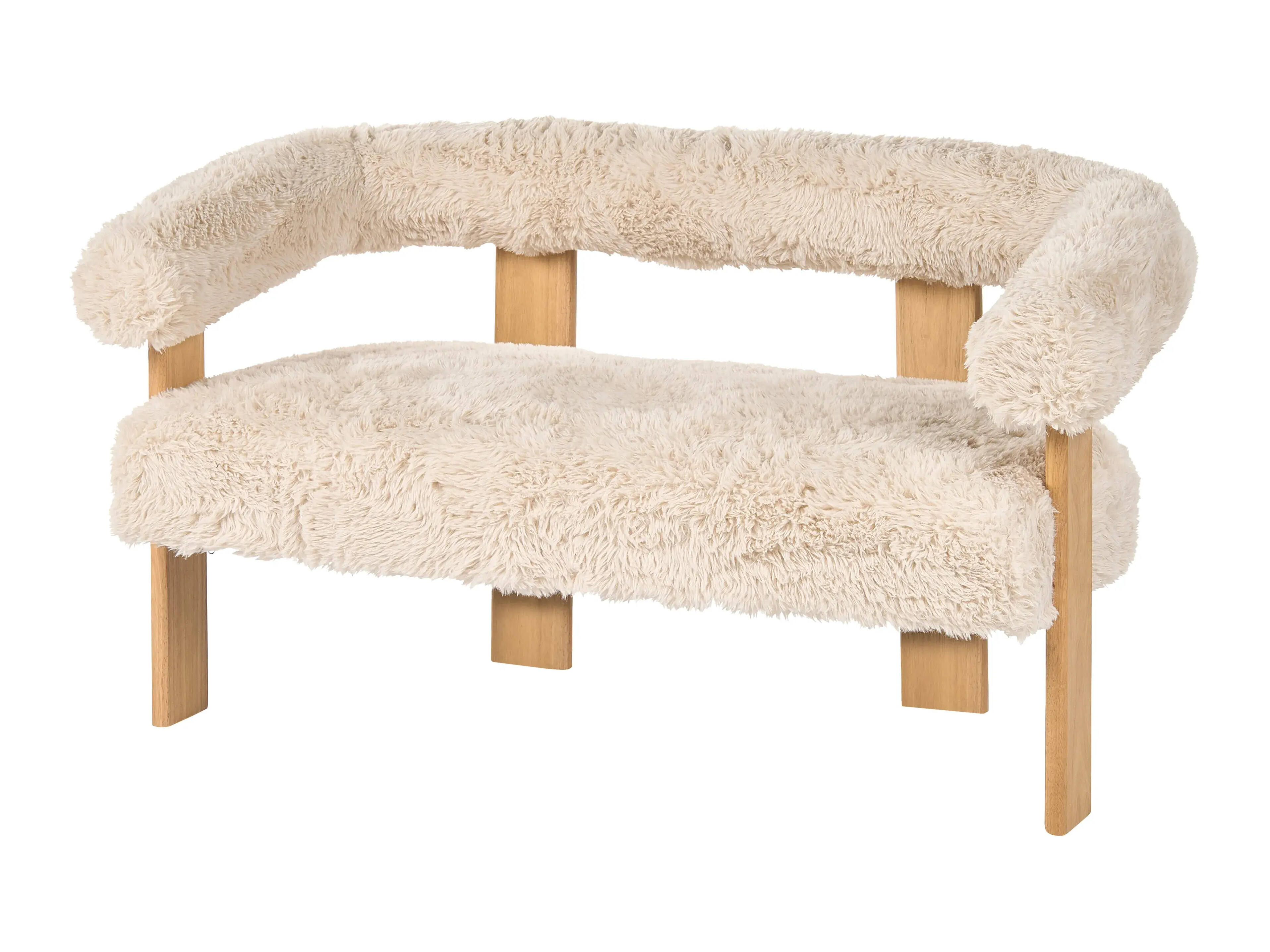 Komplet oblazinjenega pohištva Berwyn 3269 (Bela + Svetlo rjava)