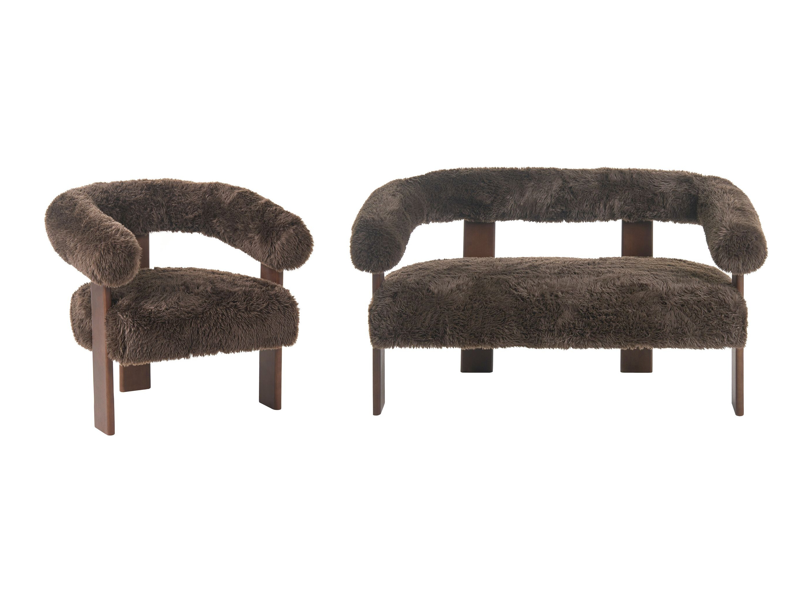 Komplet oblazinjenega pohištva Berwyn 3269 (Temno rjava)