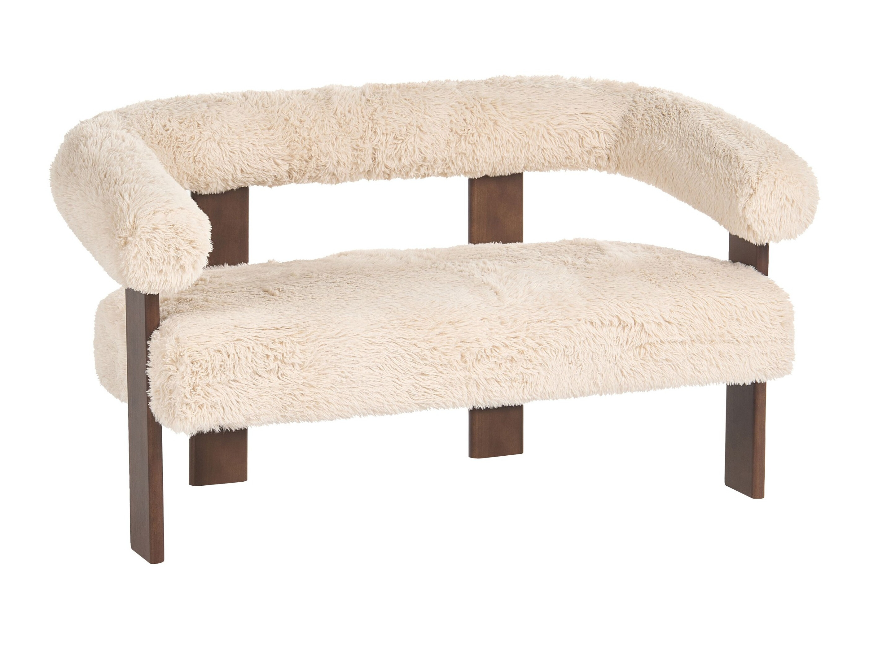 Klop z oblazinjenjem Berwyn 3271 (Bela + Temno rjava)