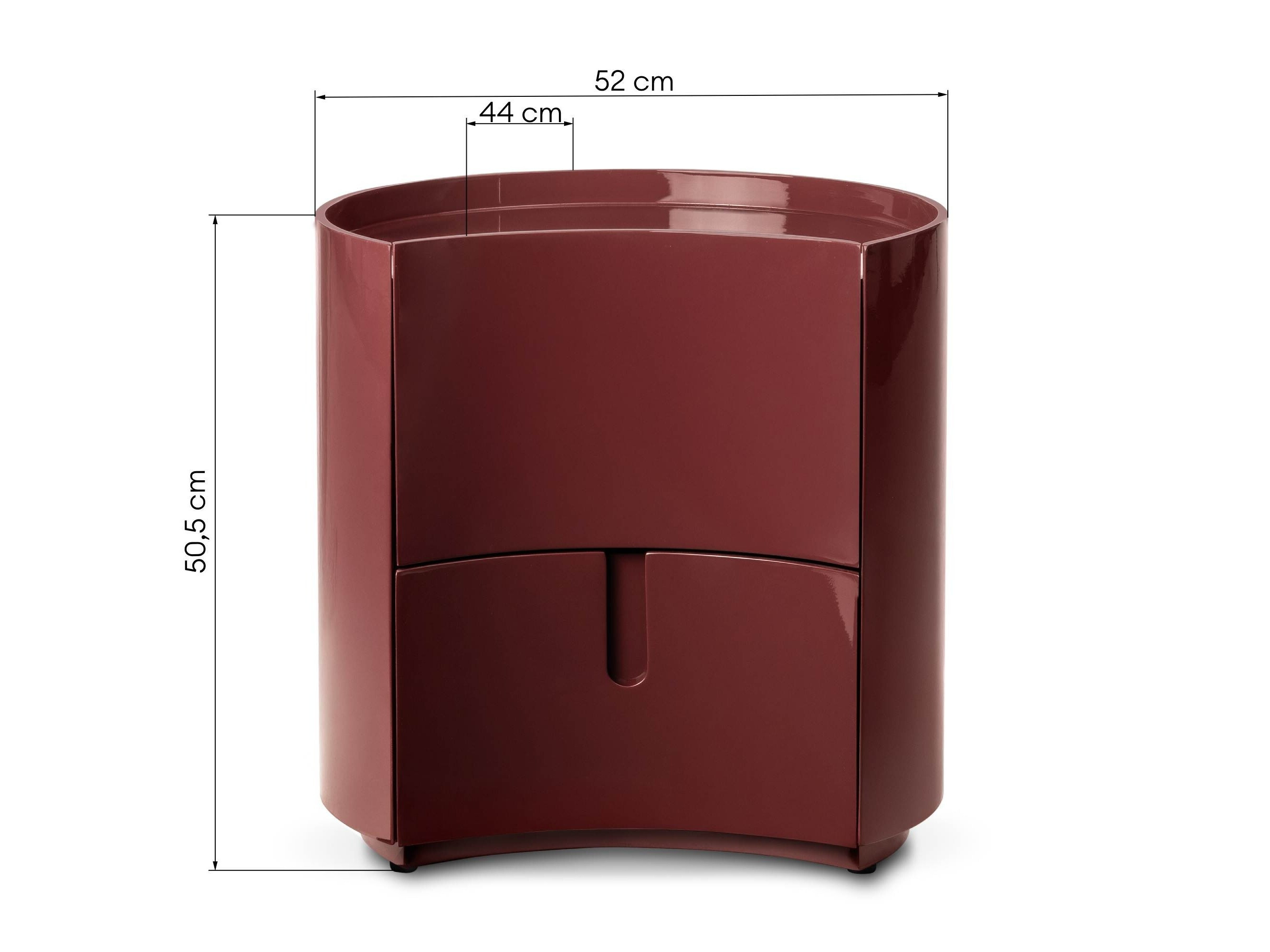 Nočna omarica Burleson 577 (Sijaj bordeaux)