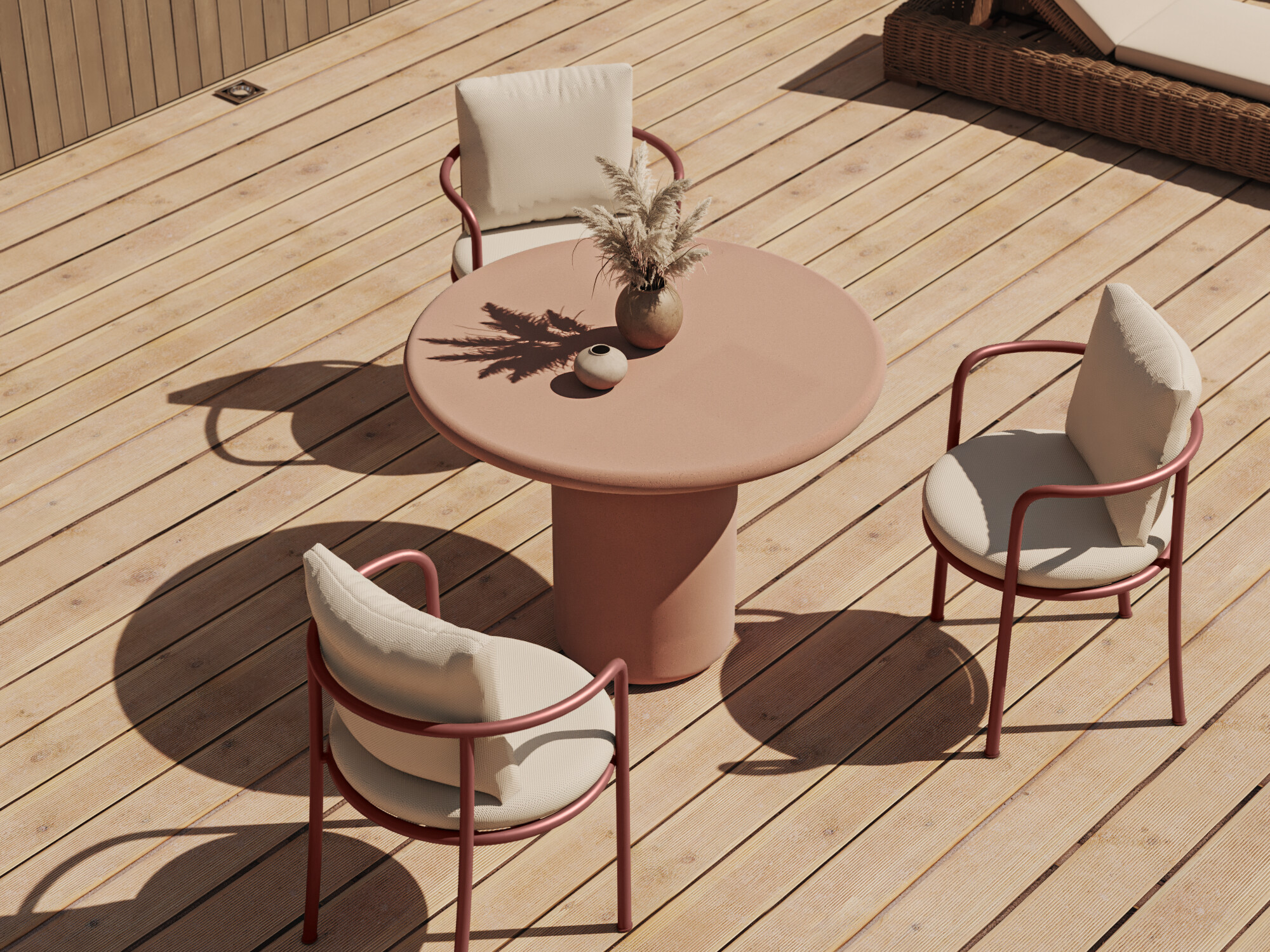 Vrtna miza Burleson 676 (Rdeča)