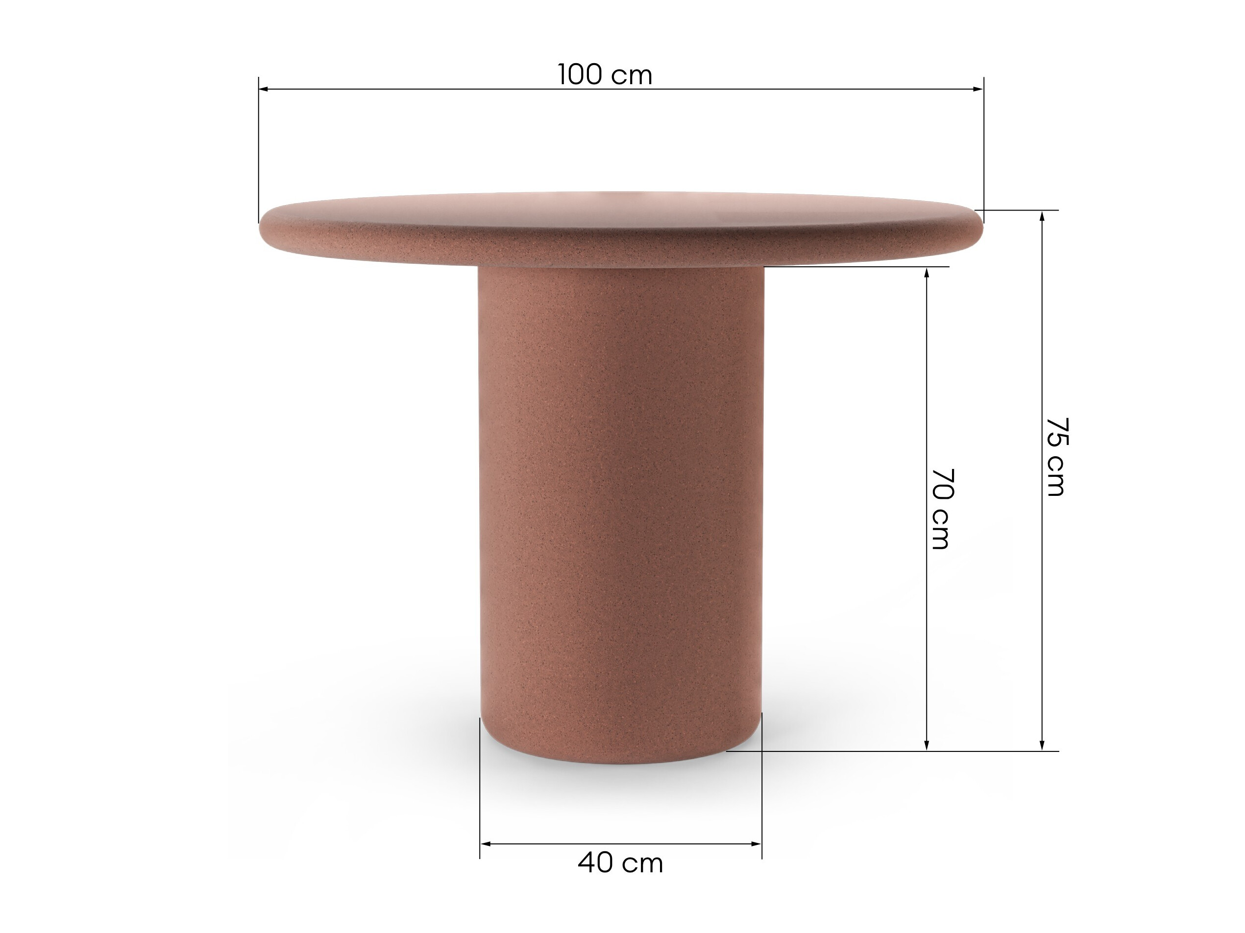 Vrtna miza Burleson 676 (Rdeča)