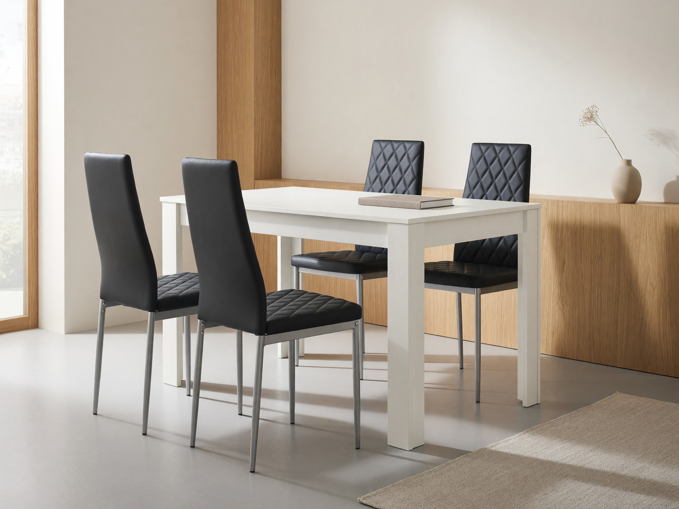 Jedilniški komplet Denton 445 (Črna)