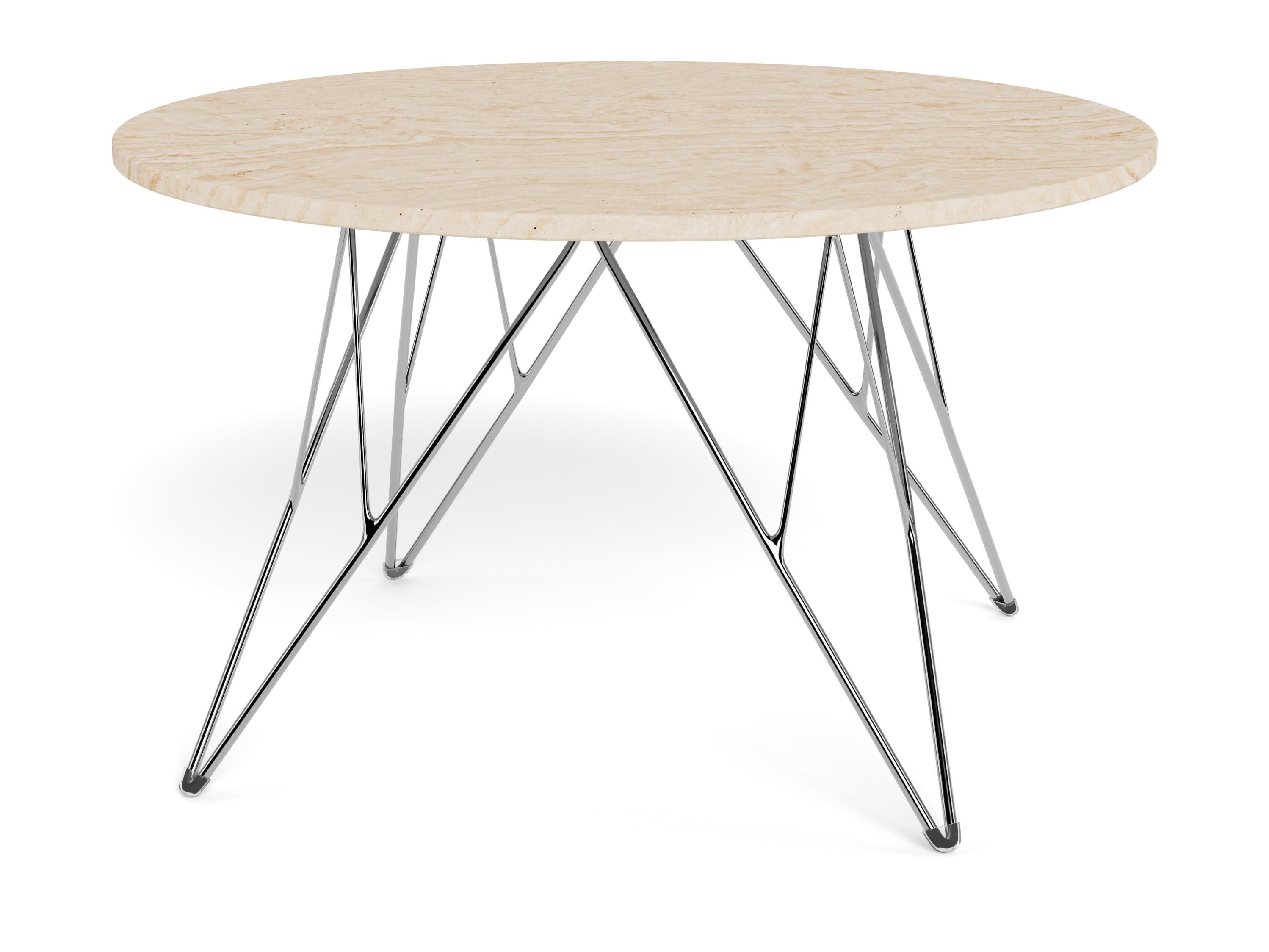 Klubska mizica Norsica 820 (Bež + Srebrna)