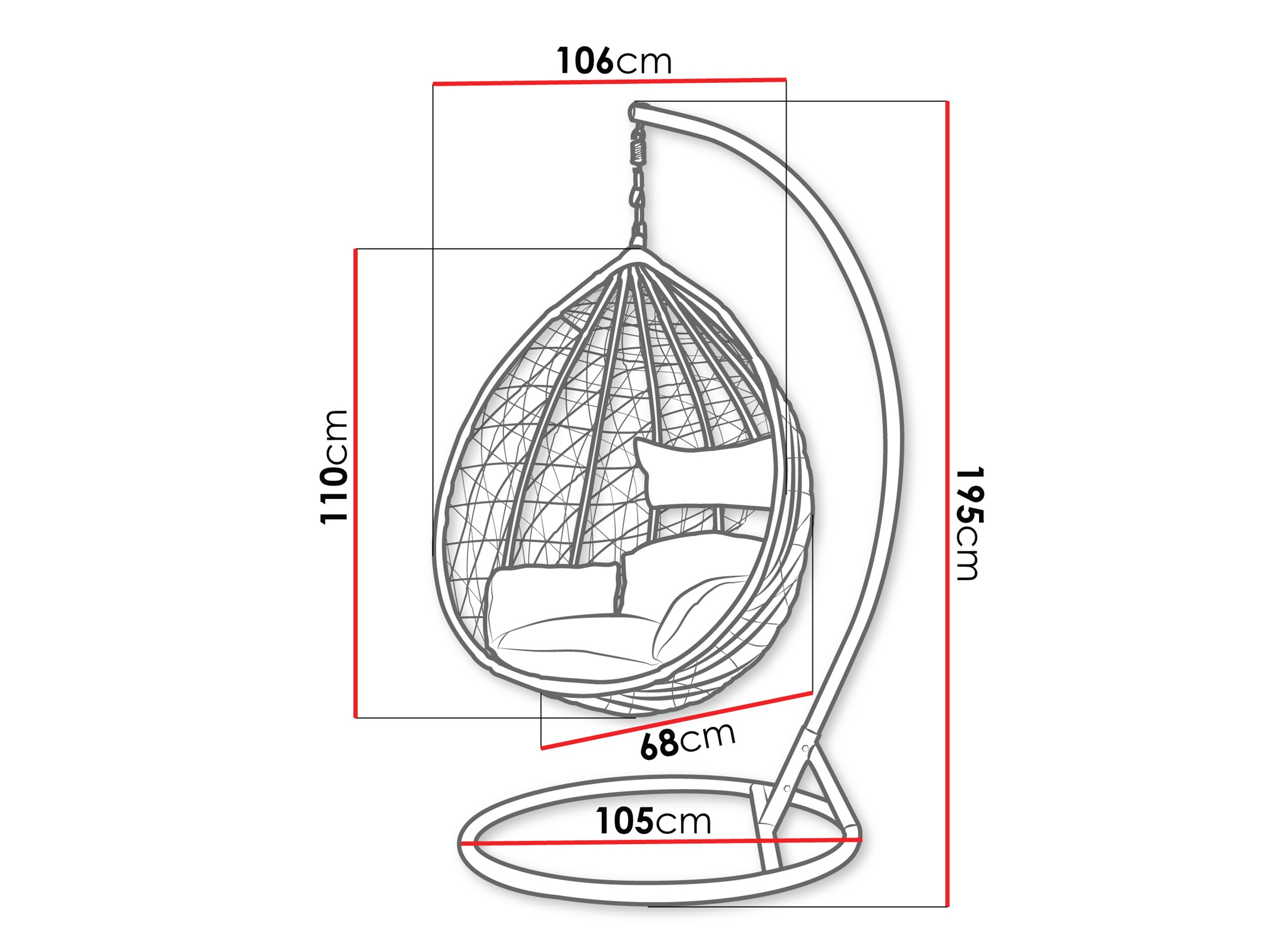 Viseči stol Comfivo Schola (Bež)
