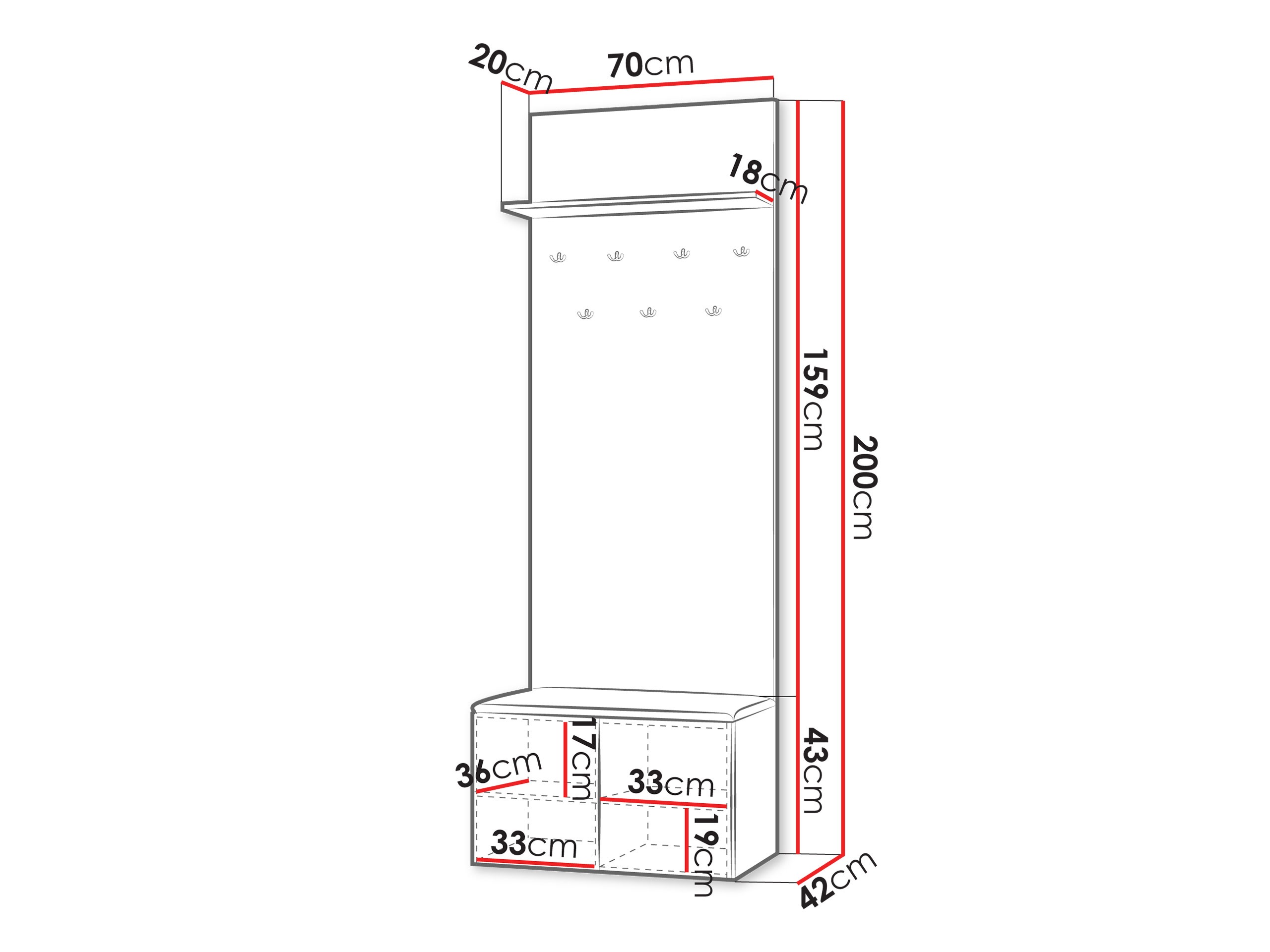 Komplet za predsobo Comfivo Magister