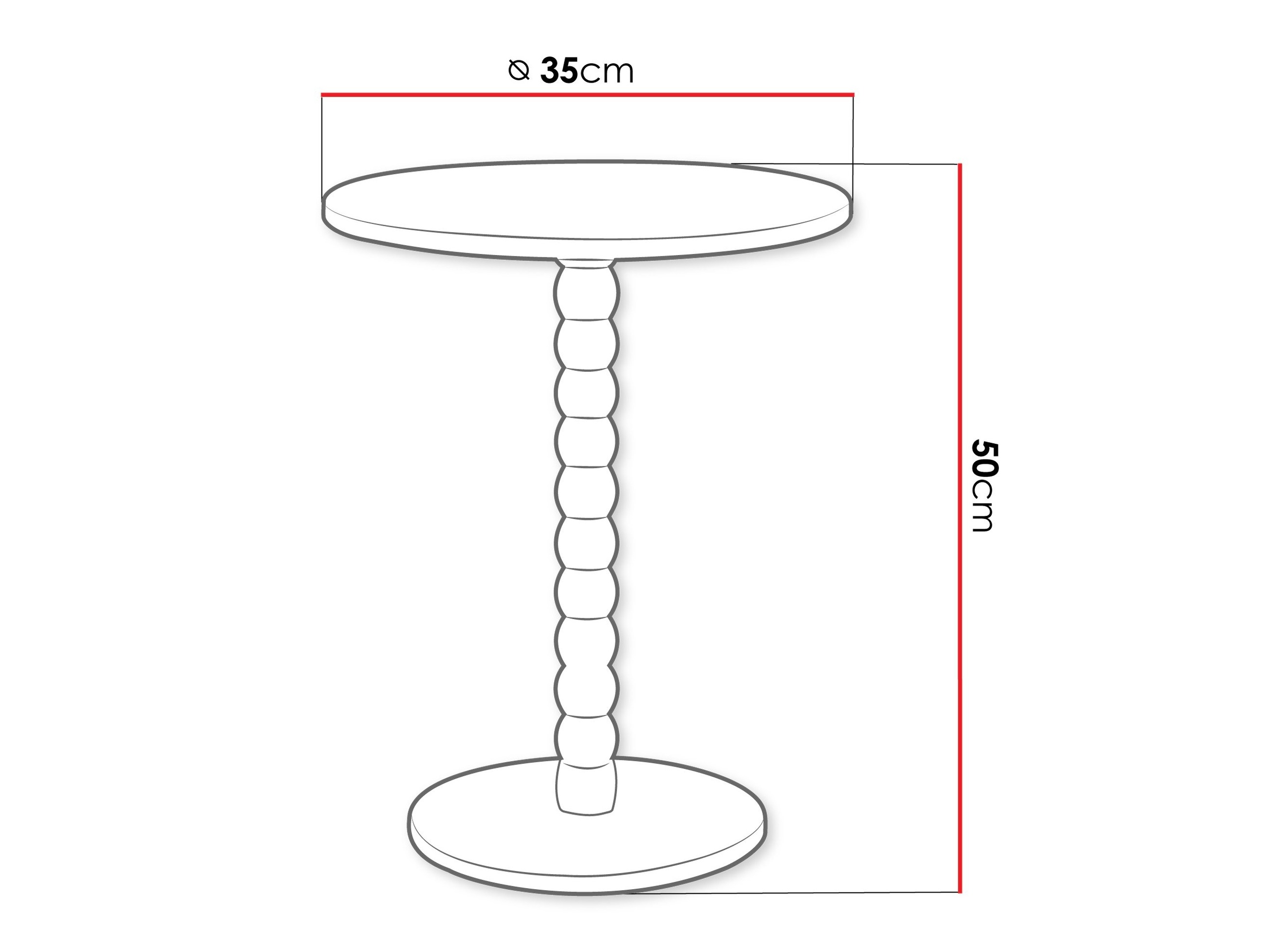 Stranska mizica Ludus (Bela)