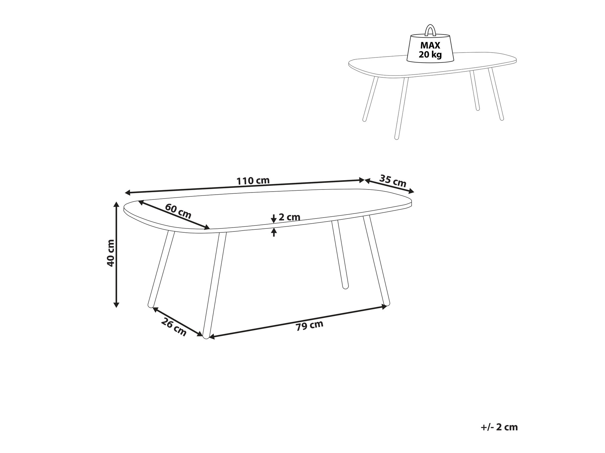 Klubska mizica SL5545