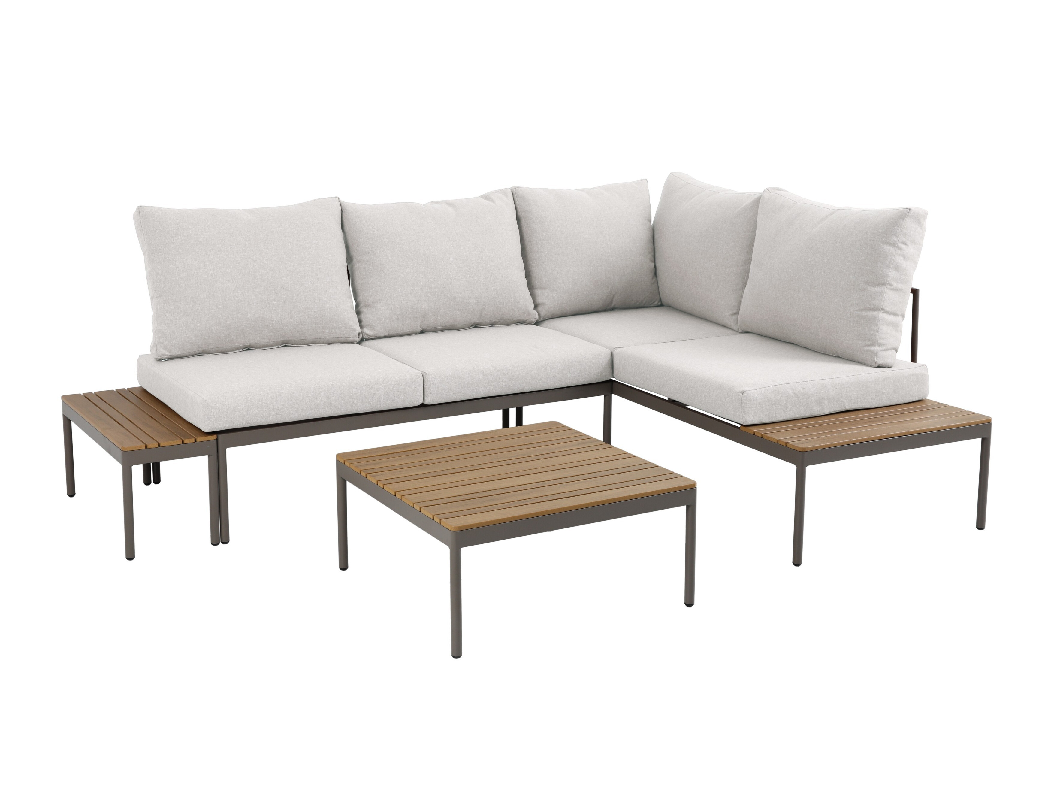 Komplet vrtnega pohištva Burleson 696 (Sivo bež)