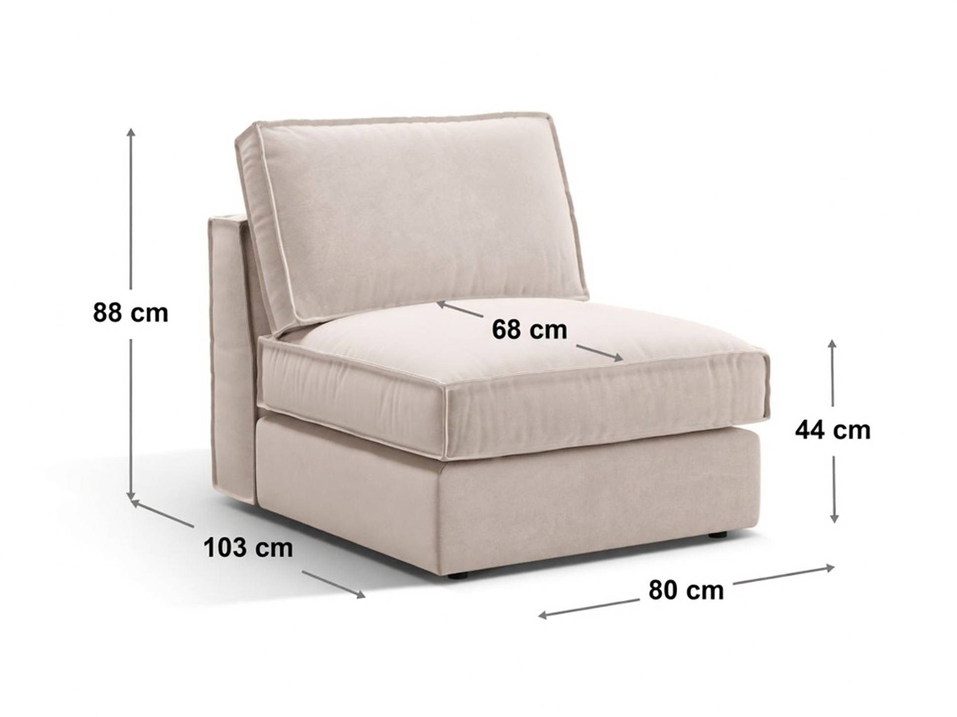 Modularni fotelj Dalodei 100 (Babel Light grey)