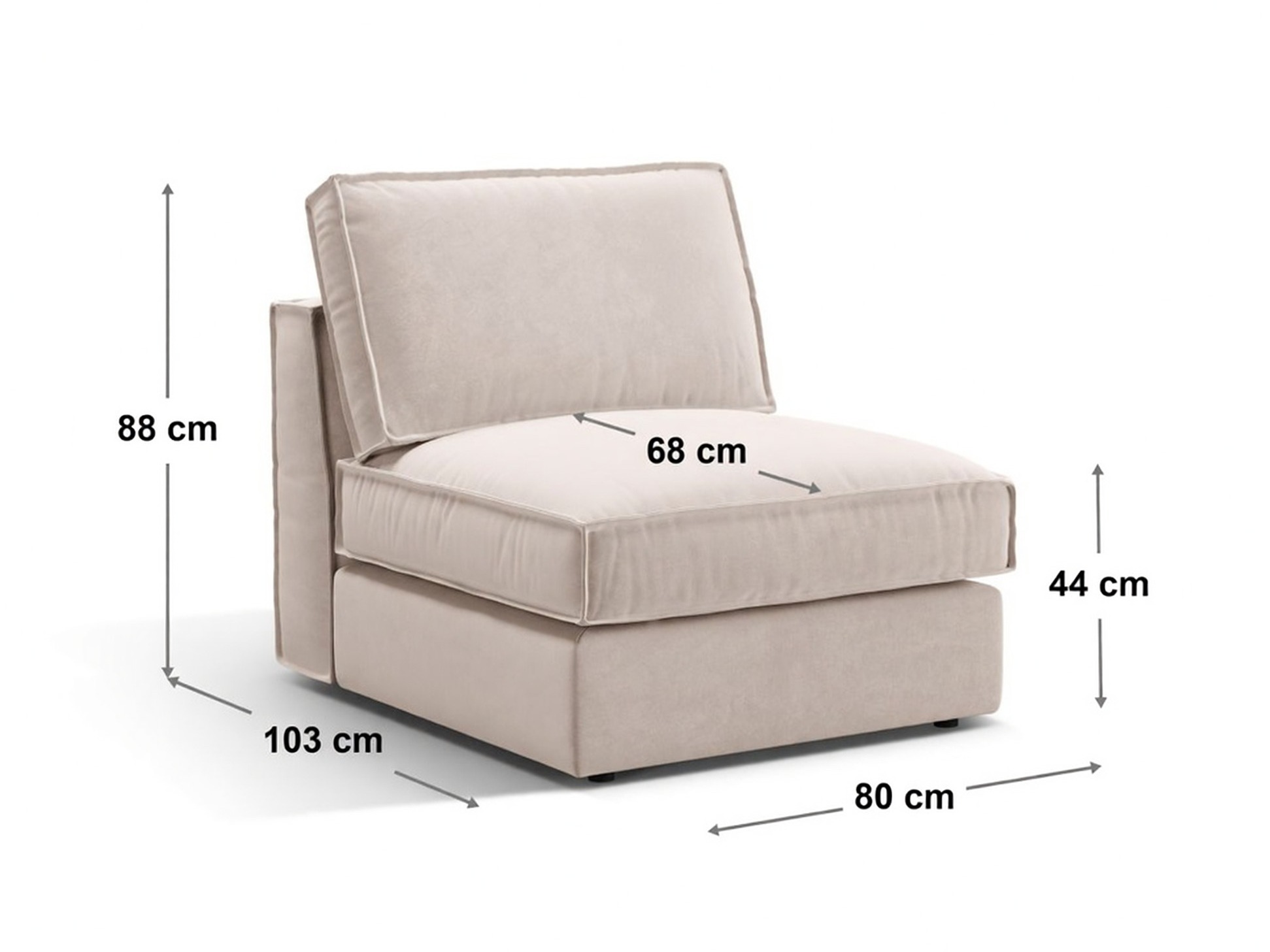 Modularni fotelj Dalodei 100 (Babel Sand)