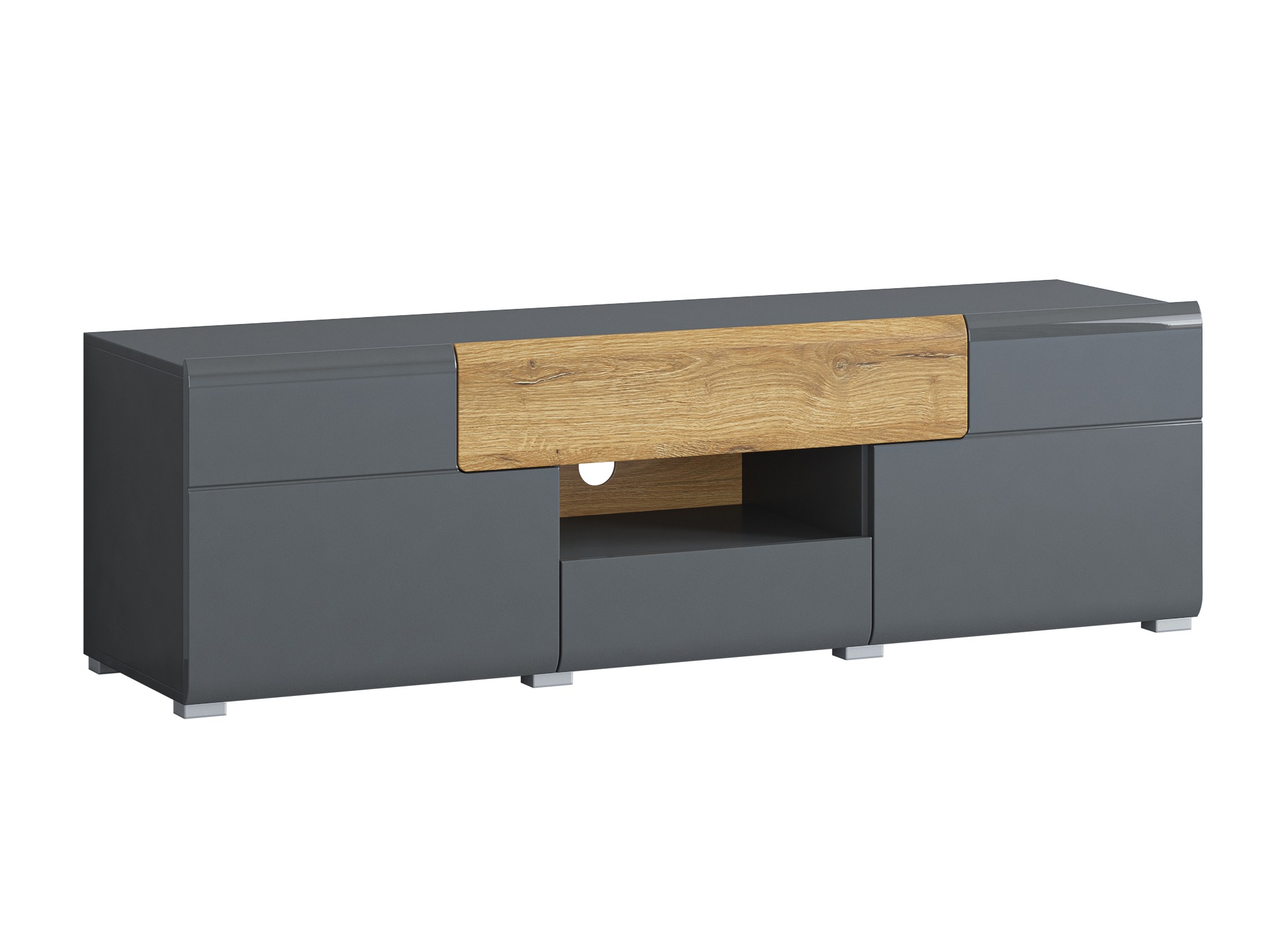 TV-omarica Torsone 101 (Antracit + Gloss antracit + Hrast Grandson)
