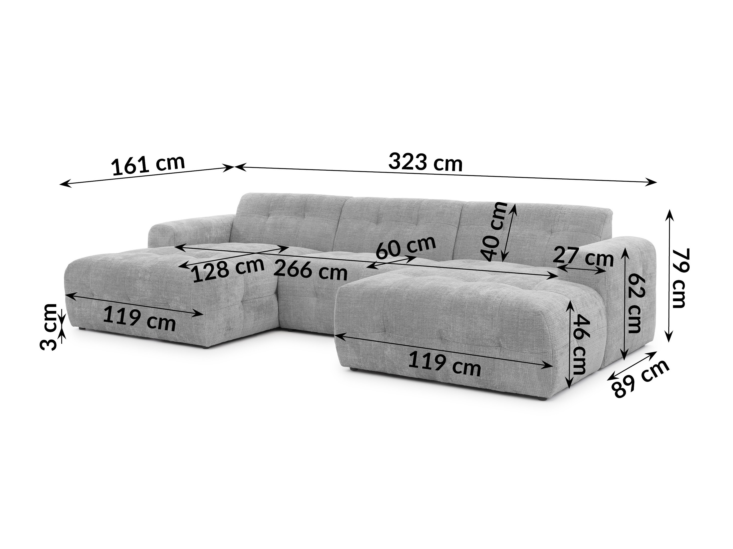 Komplet oblazinjenega pohištva Rocklin 185 (Cremona 81)