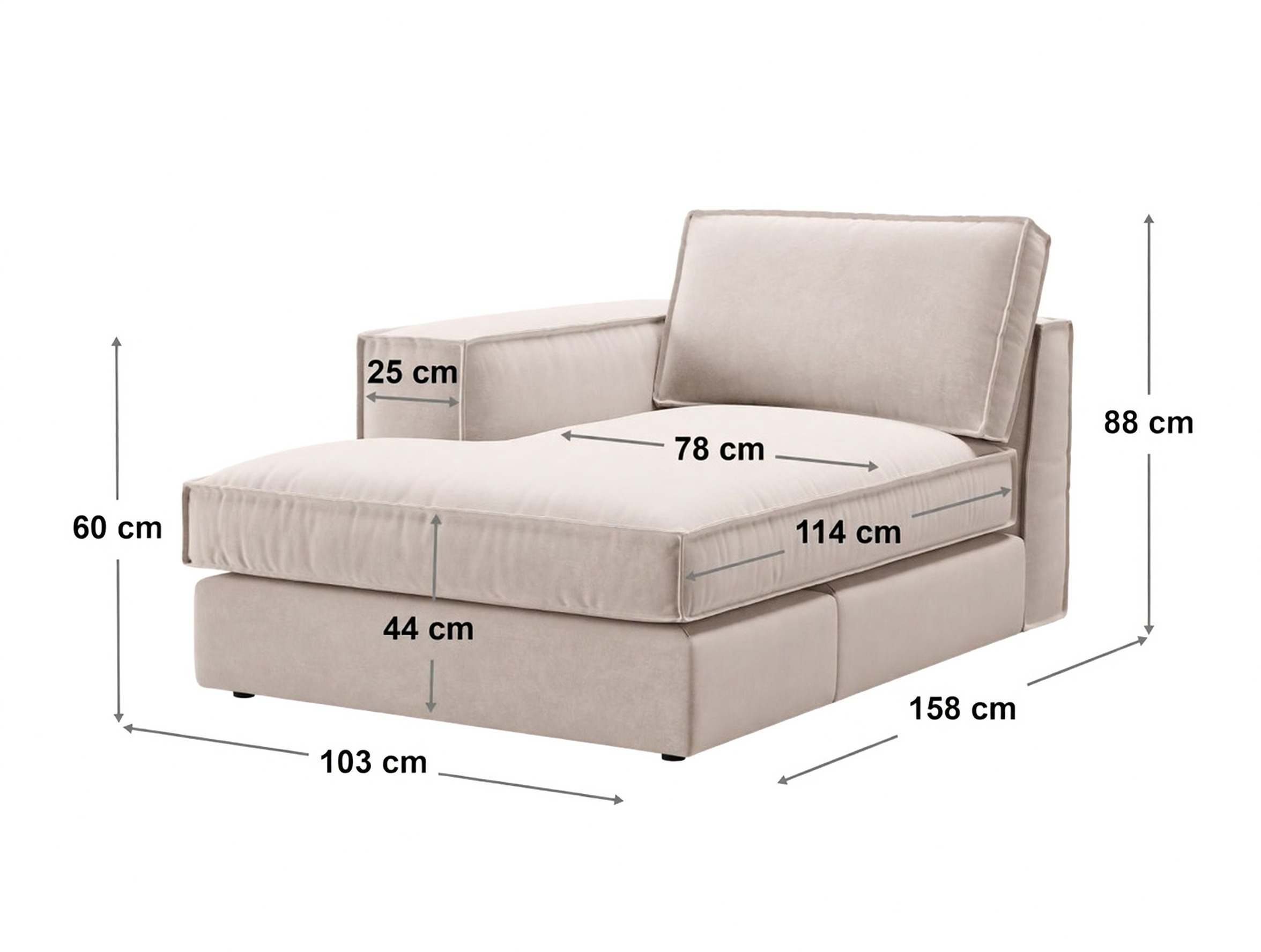 Modularni sedežni element Dalodei 104 (Babel Toffee)