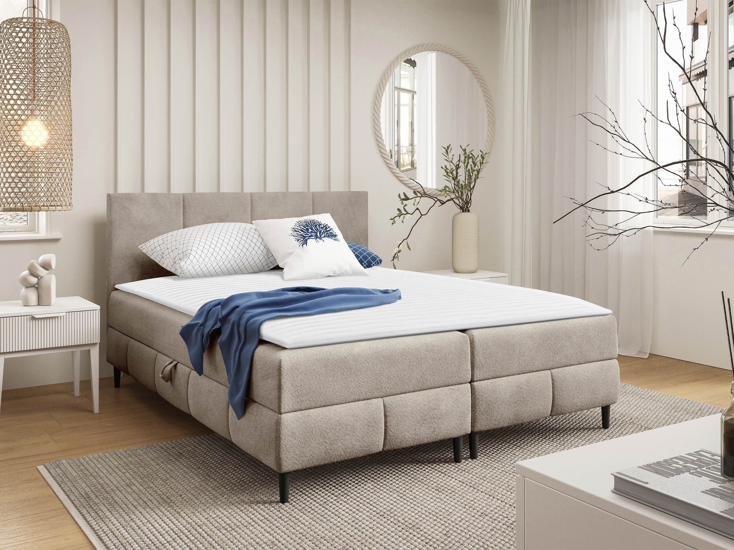 Boxspring postelja Rivus I (Coral 50)