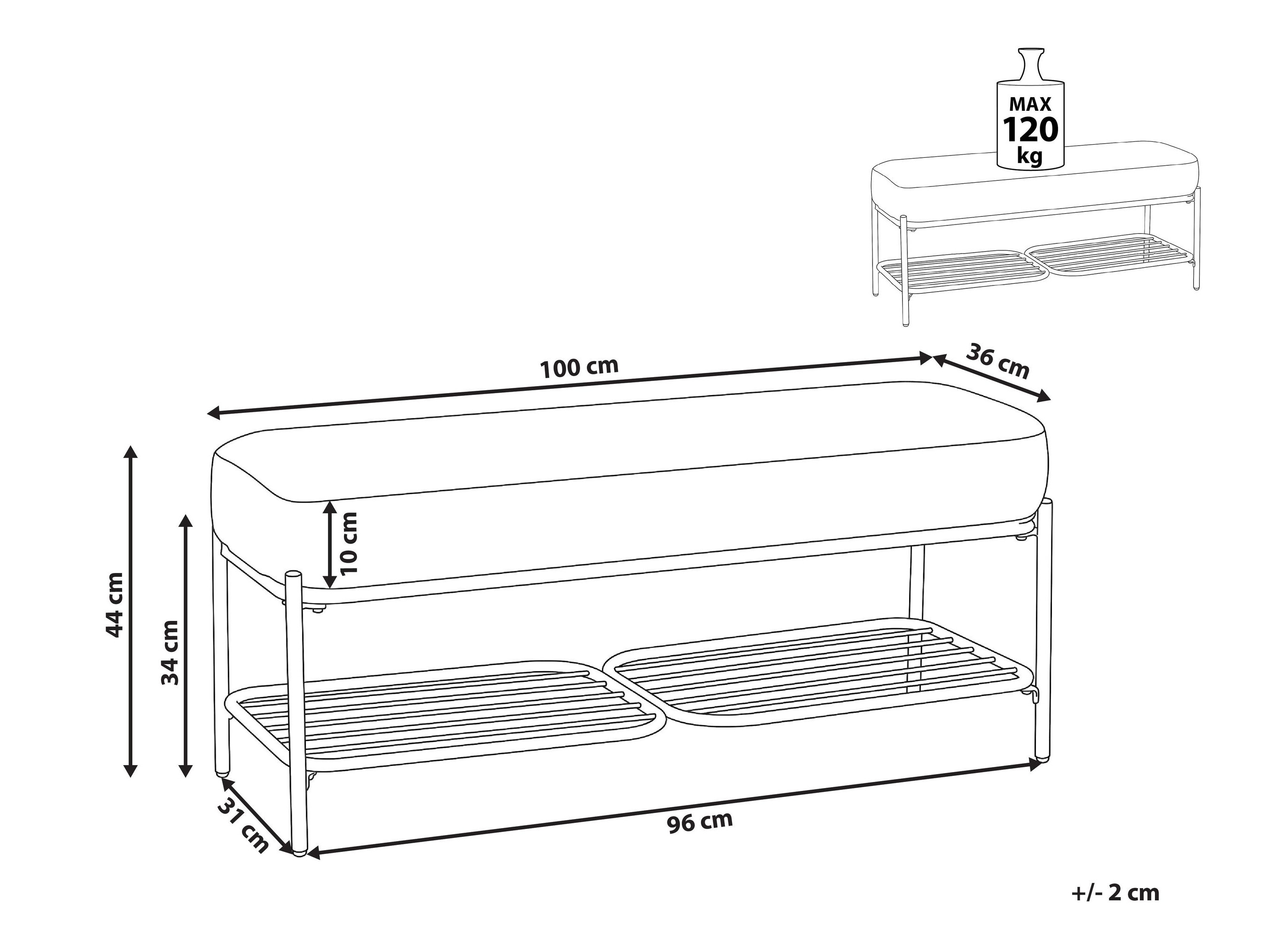 Klop z oblazinjenjem Berwyn 3278 (Črna)