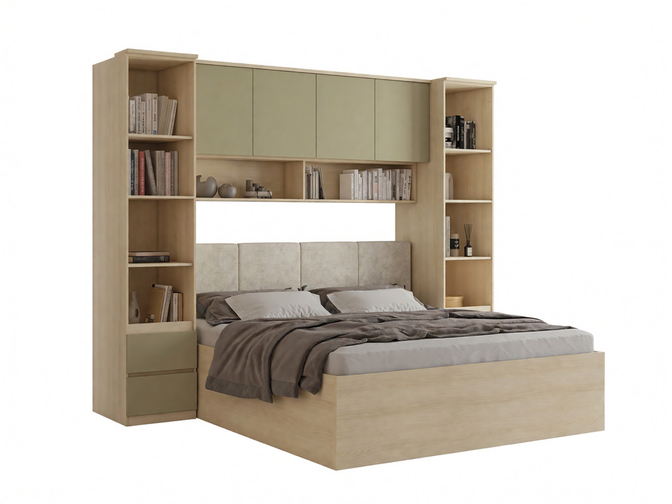 Komplet spalnic Nolcala 124 (Hrast + Evkaliptus)