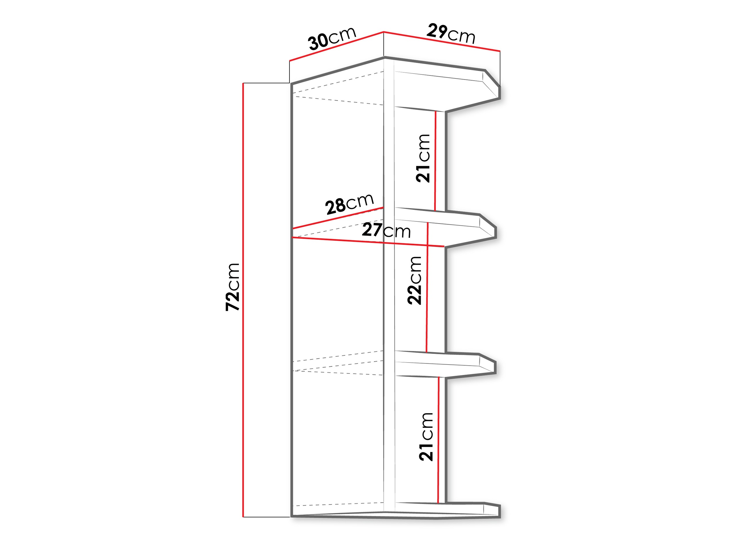 Stenska polica Sole 109