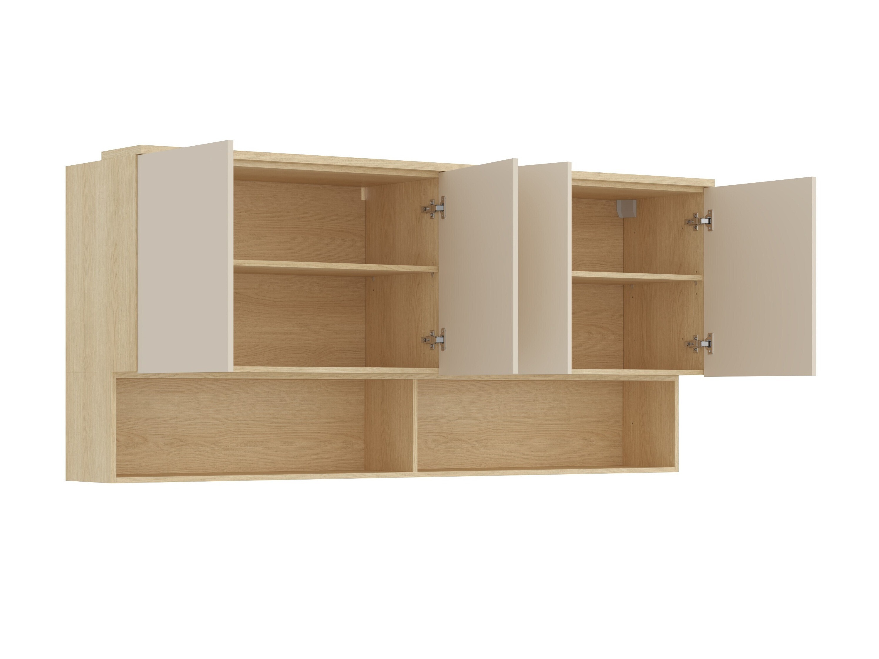 Komplet spalnic Nolcala 126 (Hrast + Bež)