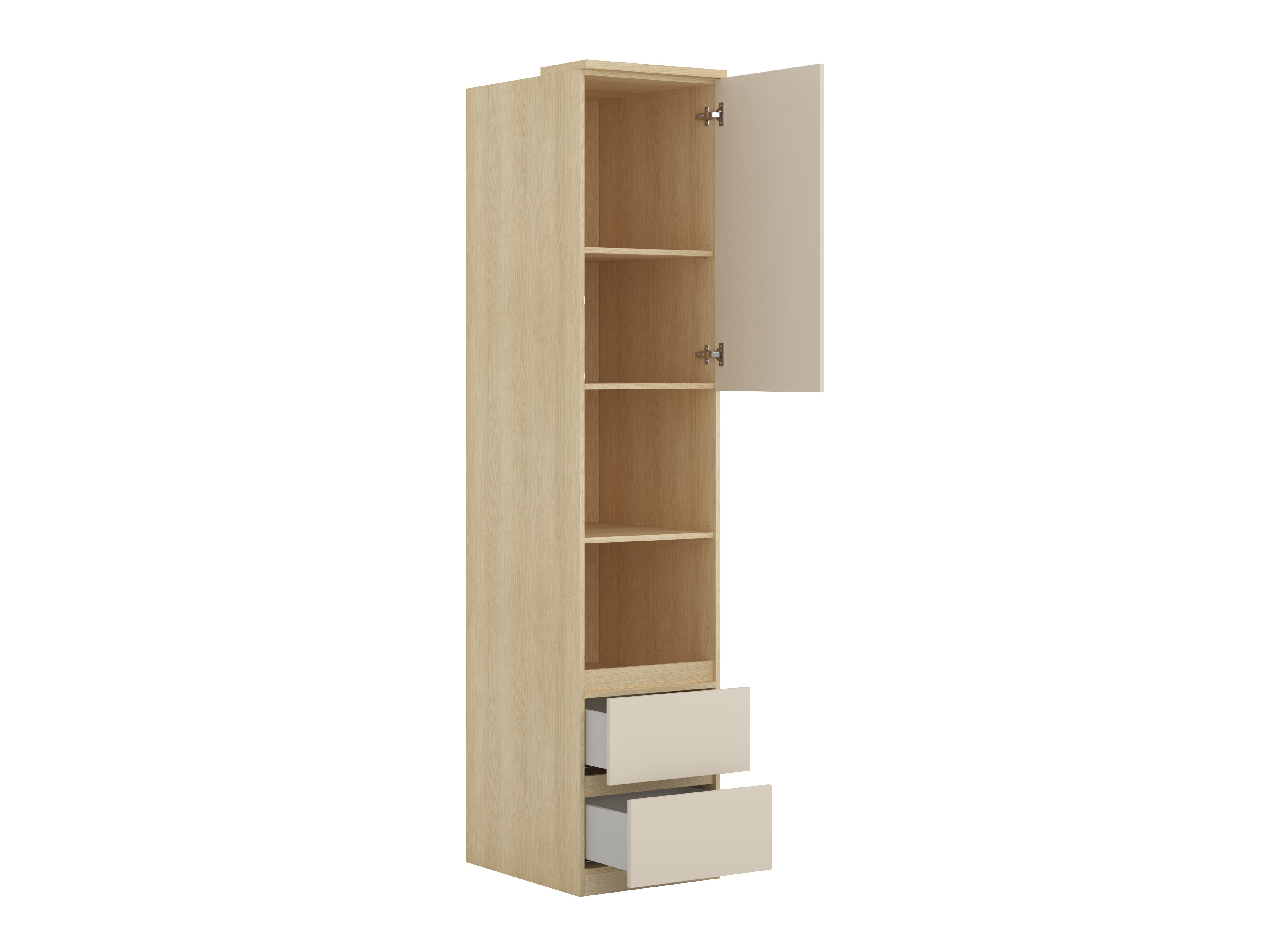 Komplet spalnic Nolcala 126 (Hrast + Bež)