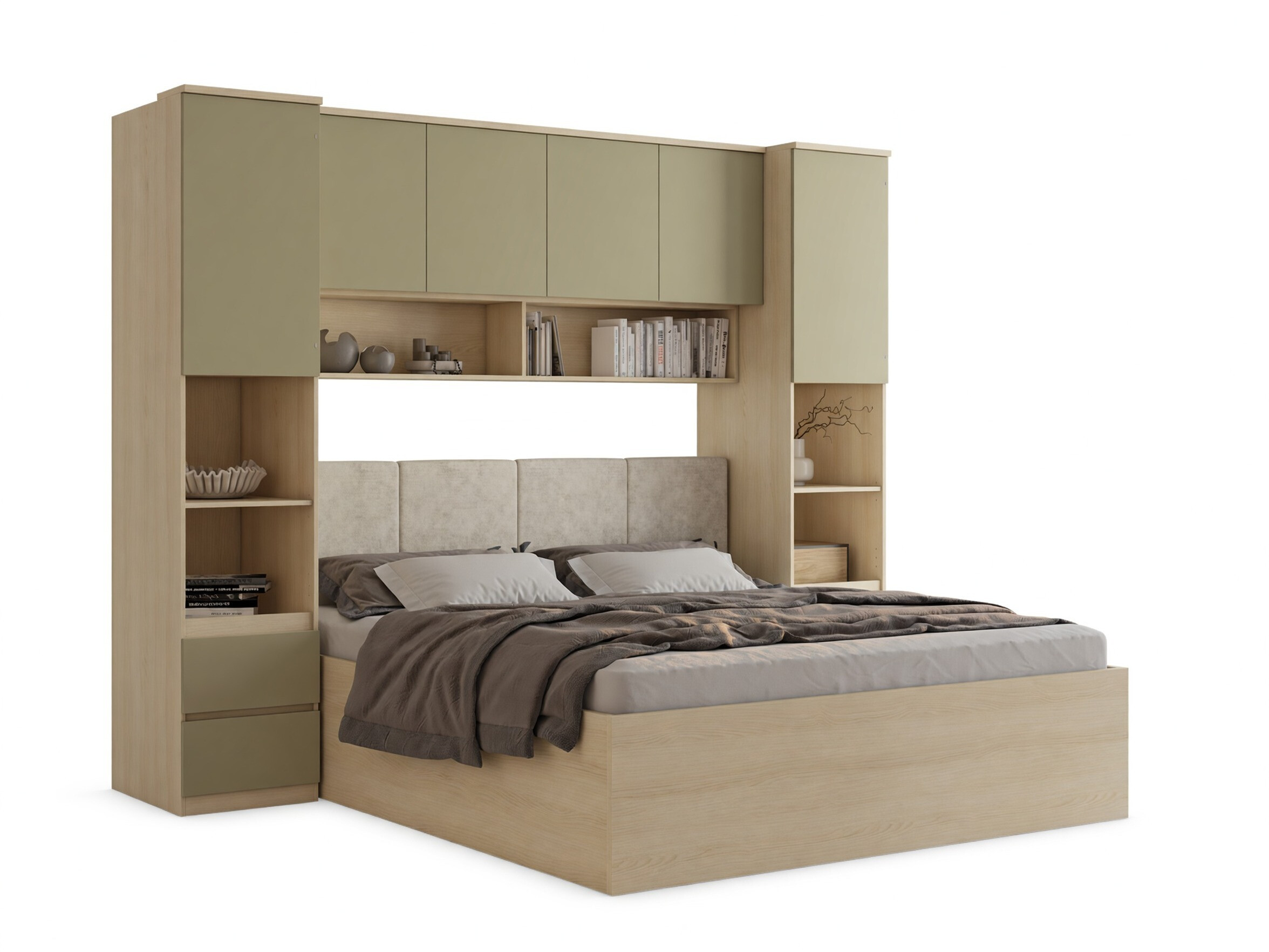 Komplet spalnic Nolcala 126 (Hrast + Evkaliptus)