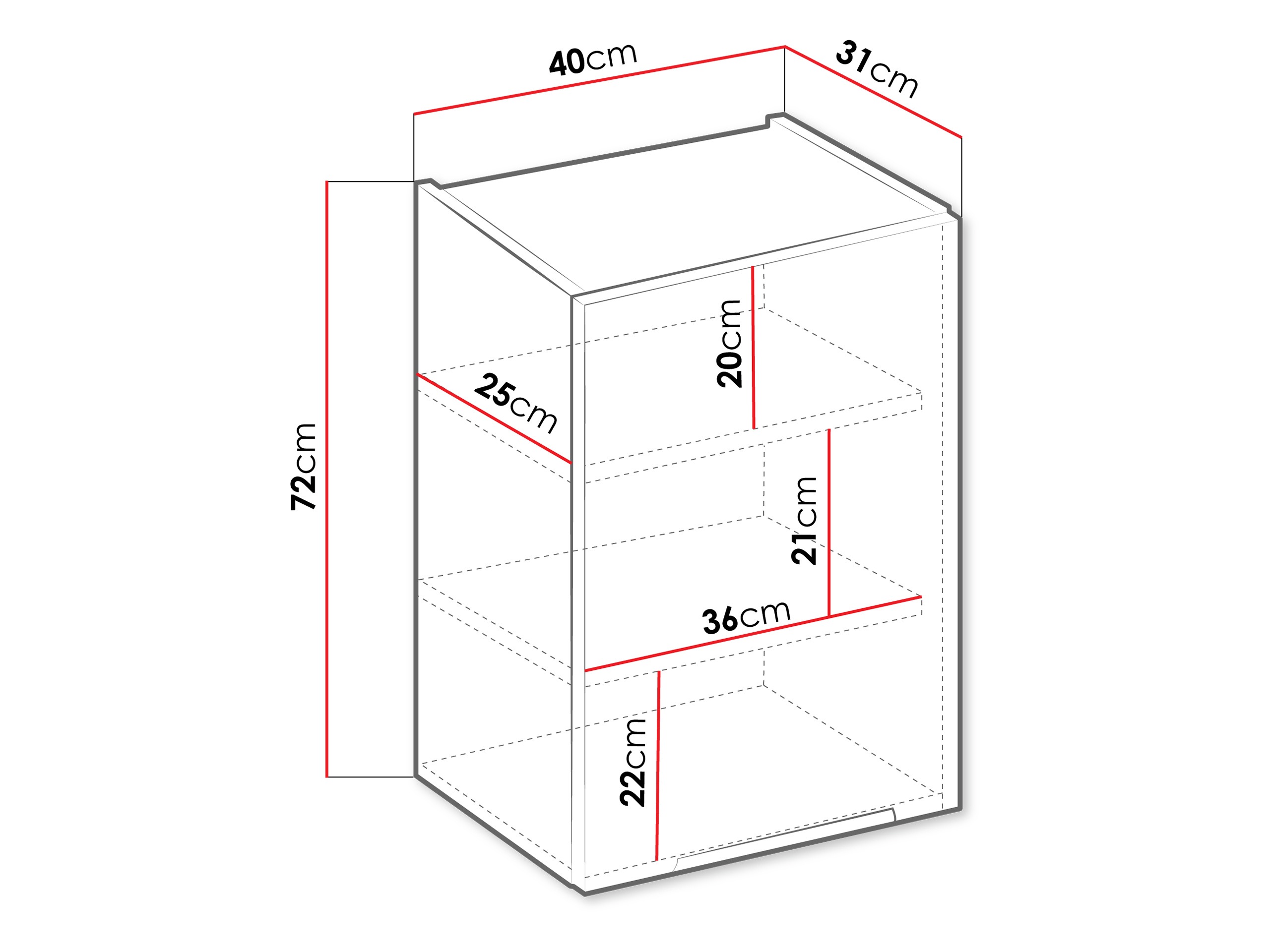 Modularna stenska omarica Sole 117
