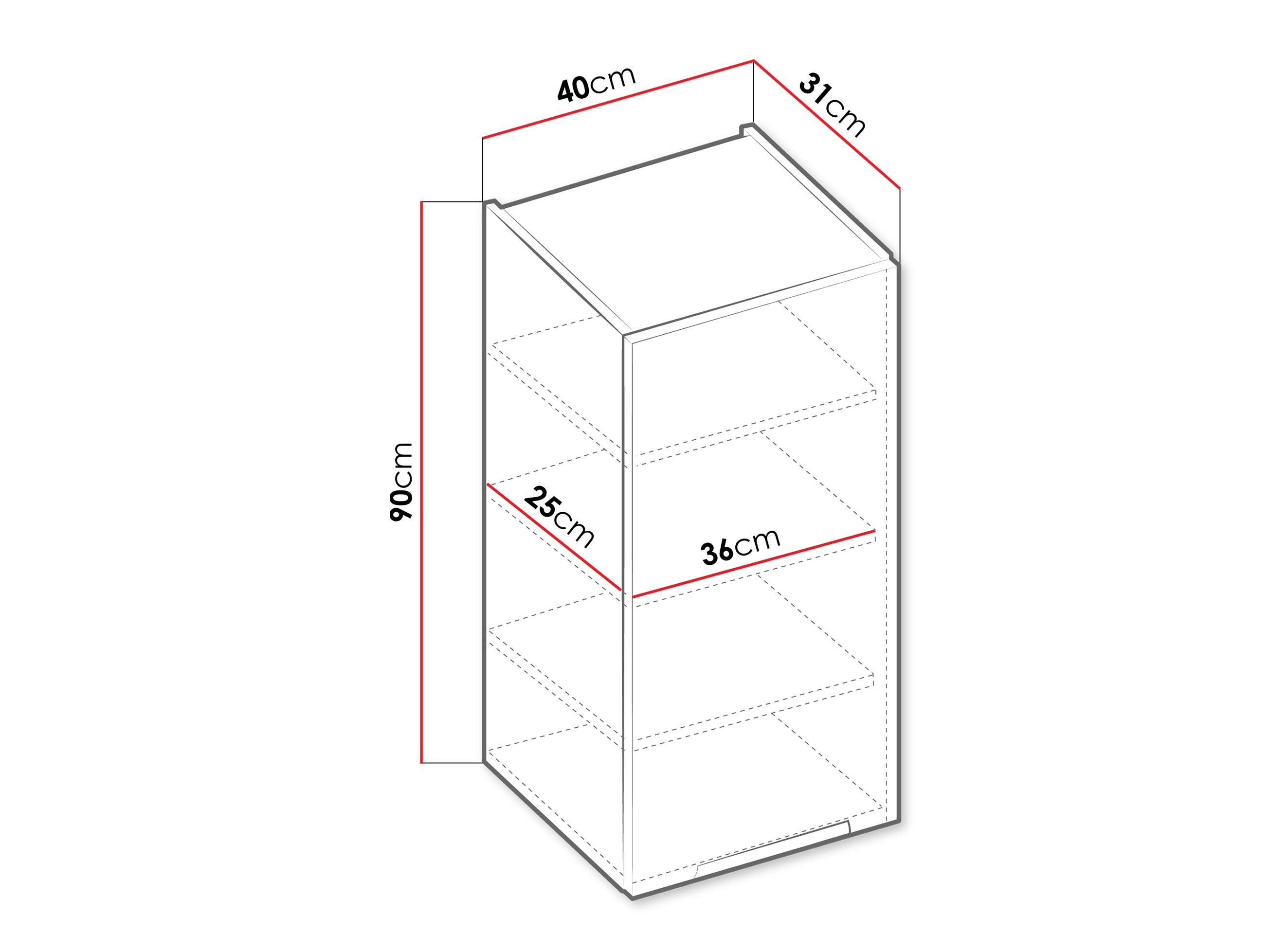 Modularna stenska omarica Sole 118