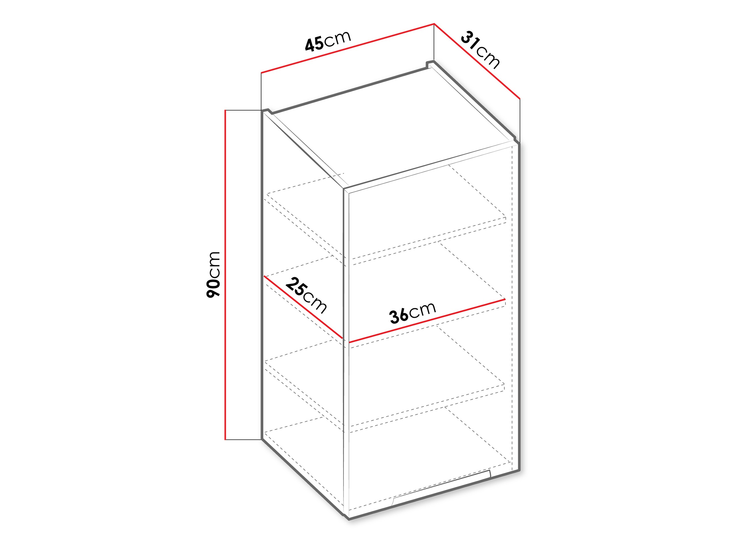 Modularna stenska omarica Sole 120
