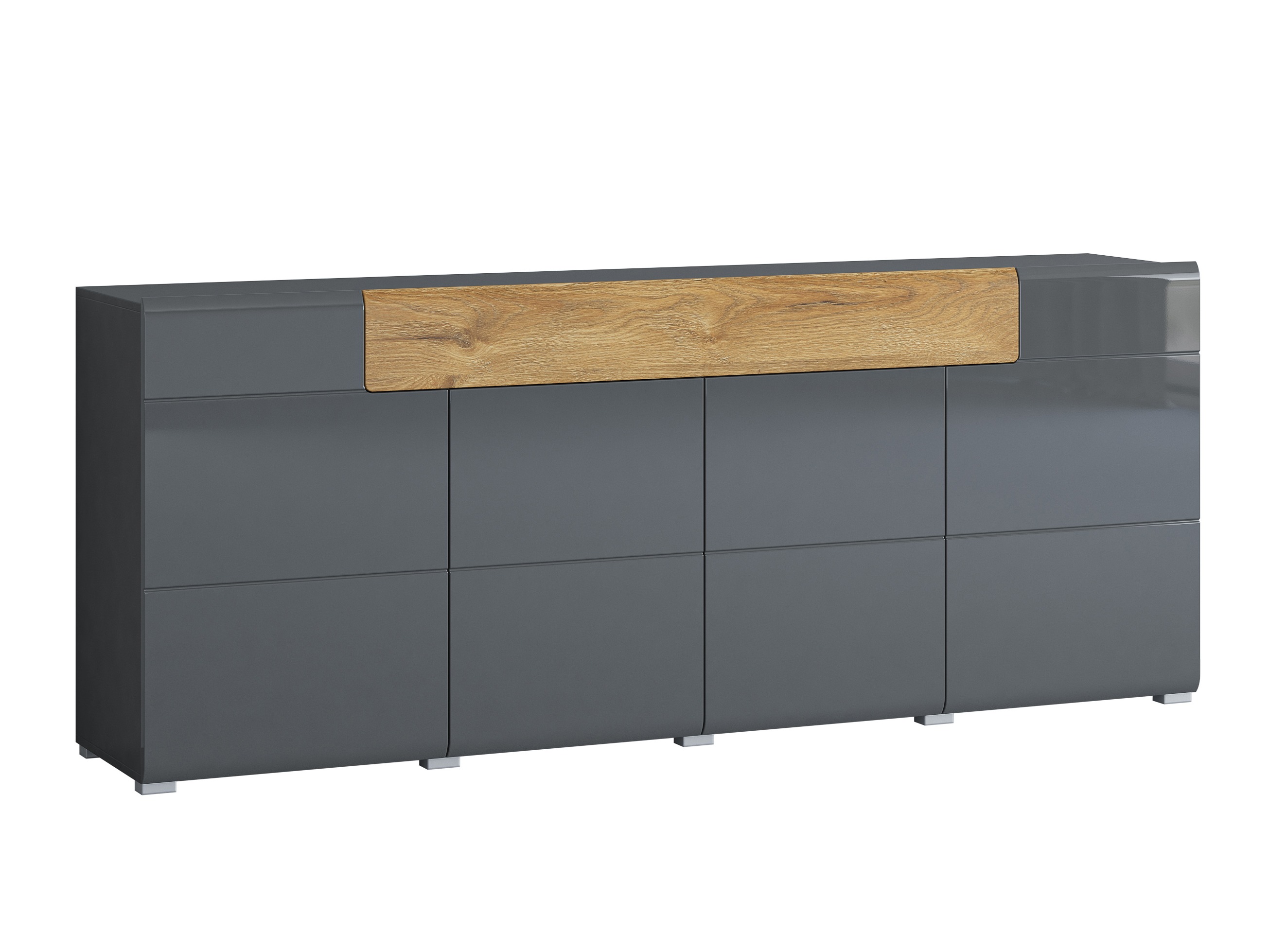 Komoda Torsone 102 (Antracit + Gloss antracit + Hrast Grandson)