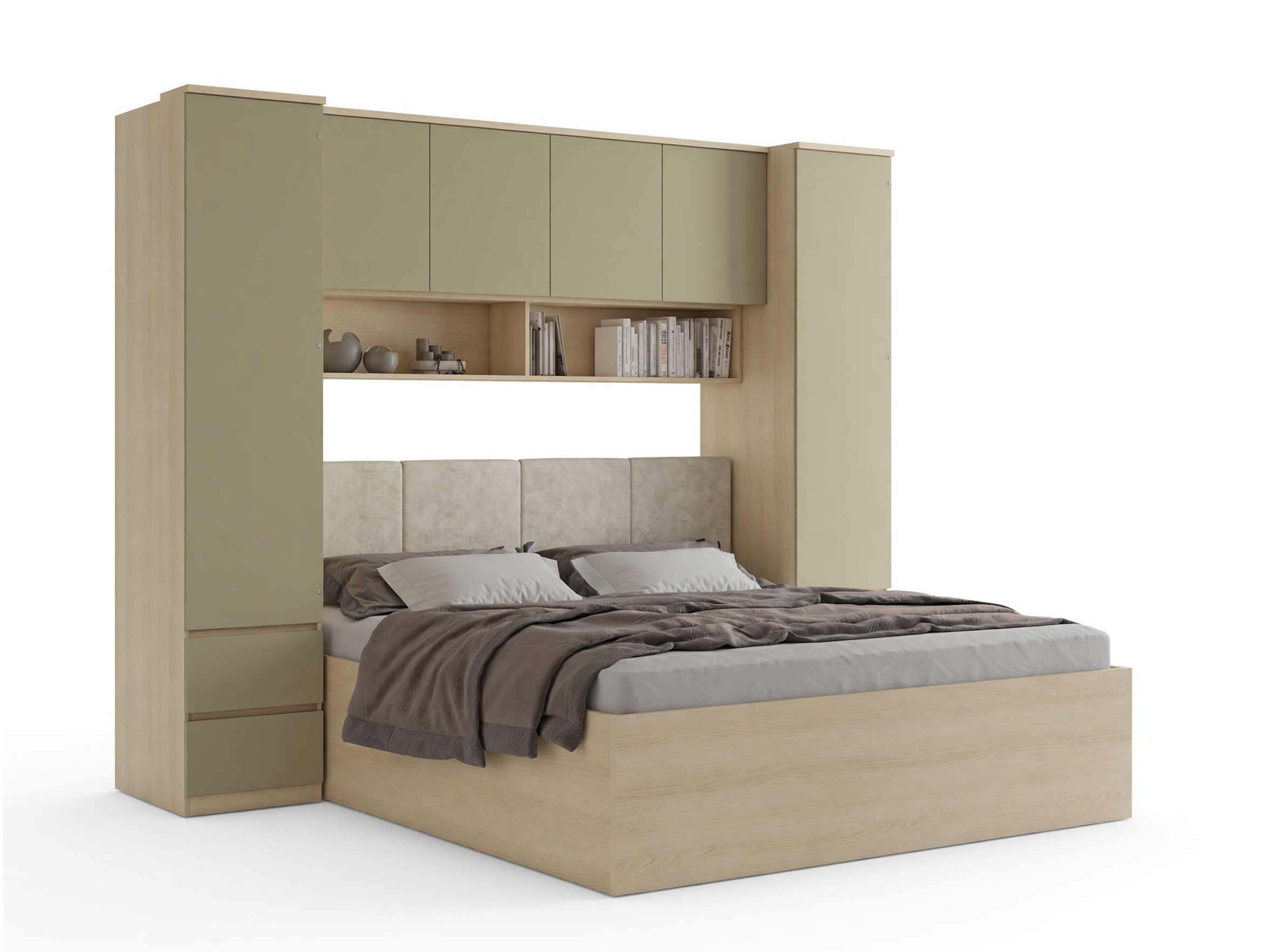 Komplet spalnic Nolcala 125 (Hrast + Evkaliptus)