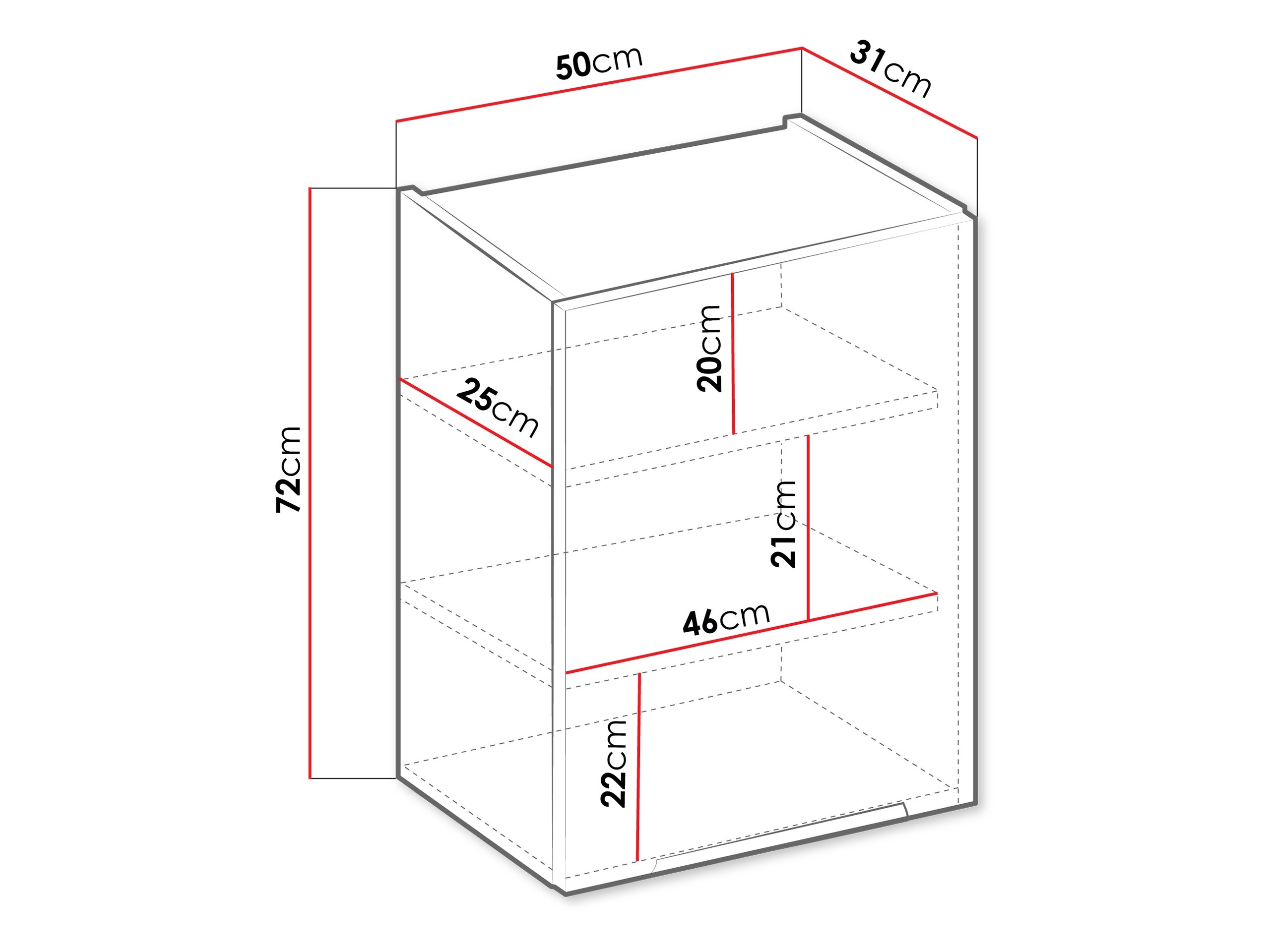 Modularna stenska omarica Sole 122