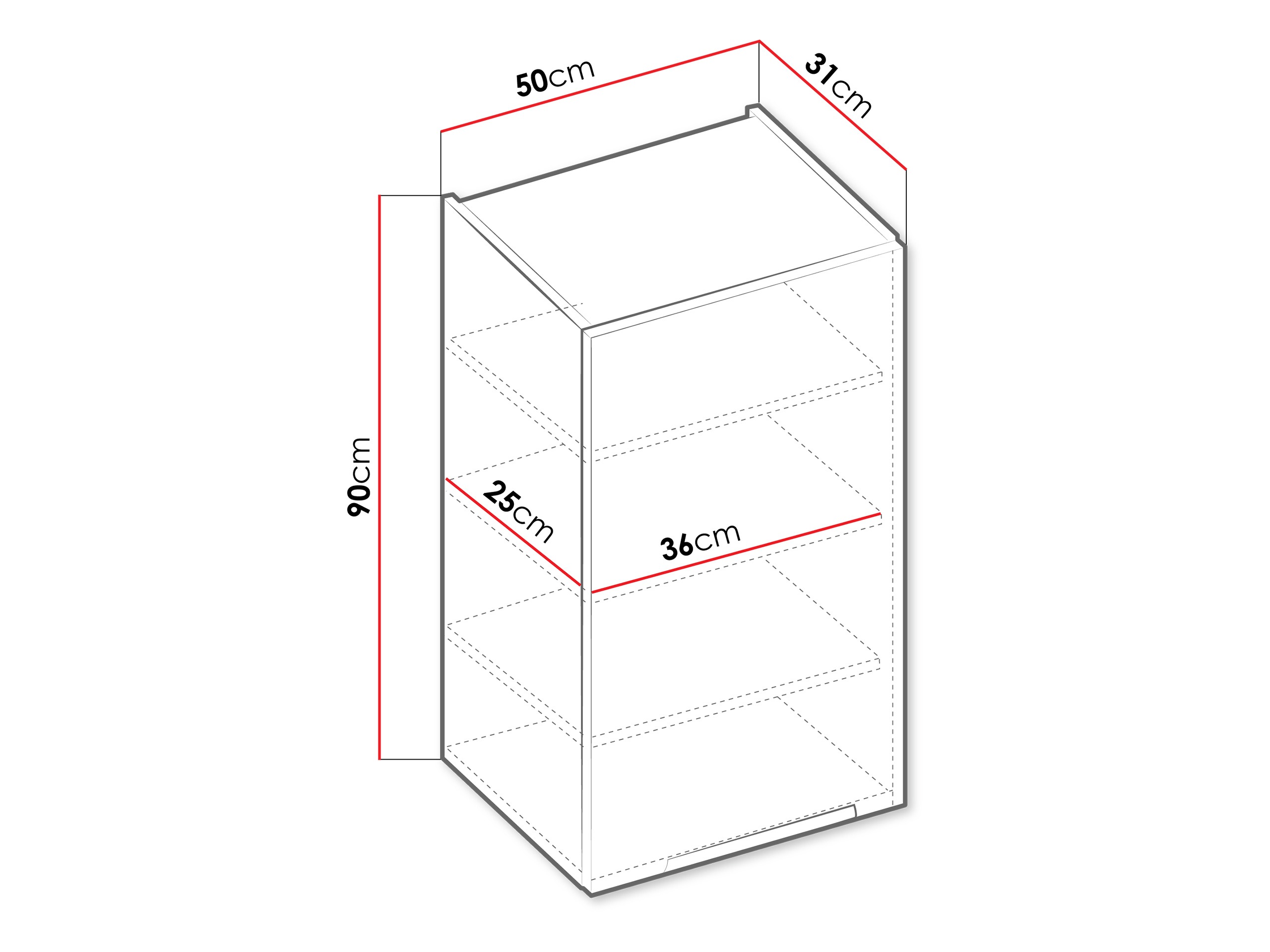 Modularna stenska omarica Sole 123