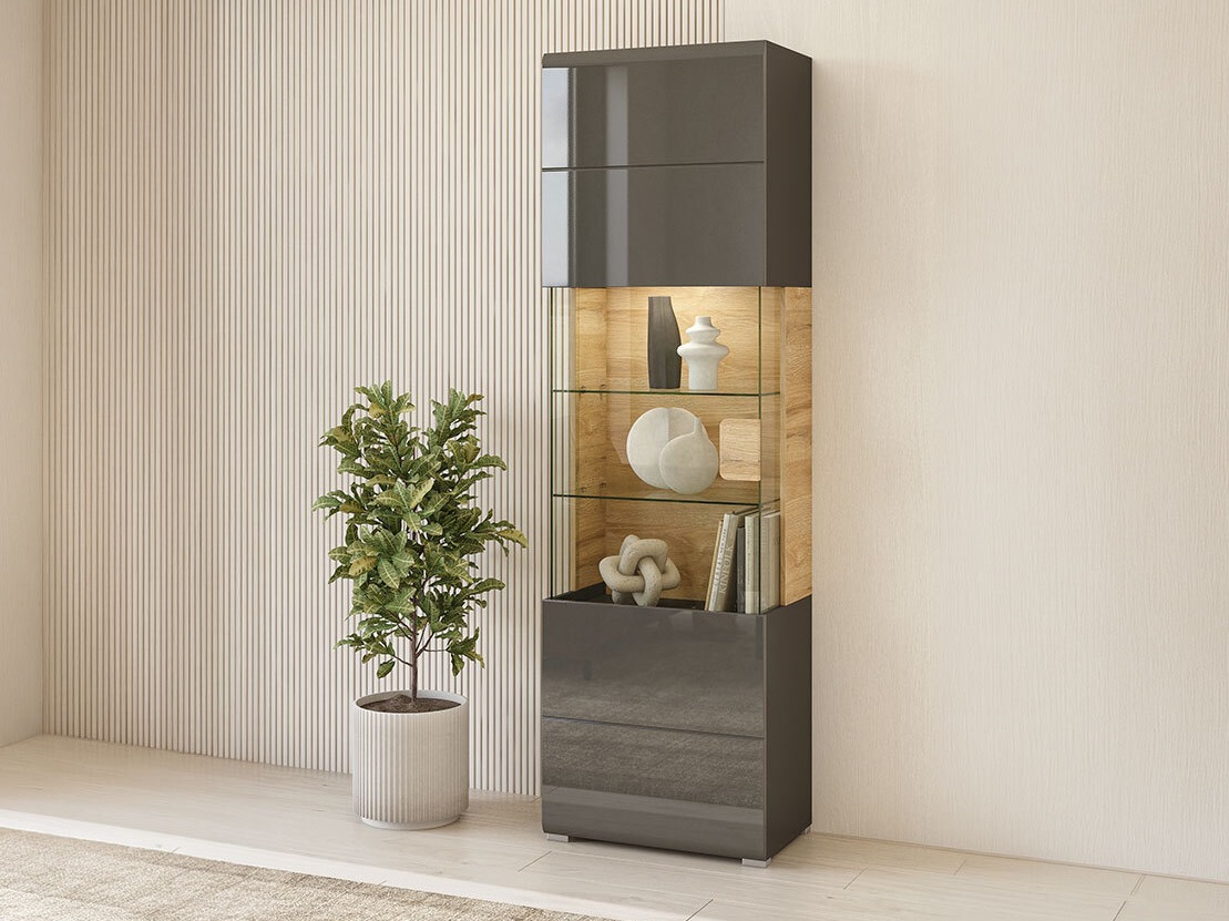 Regal Torsone 103 (Antracit + Gloss antracit + Hrast Grandson)