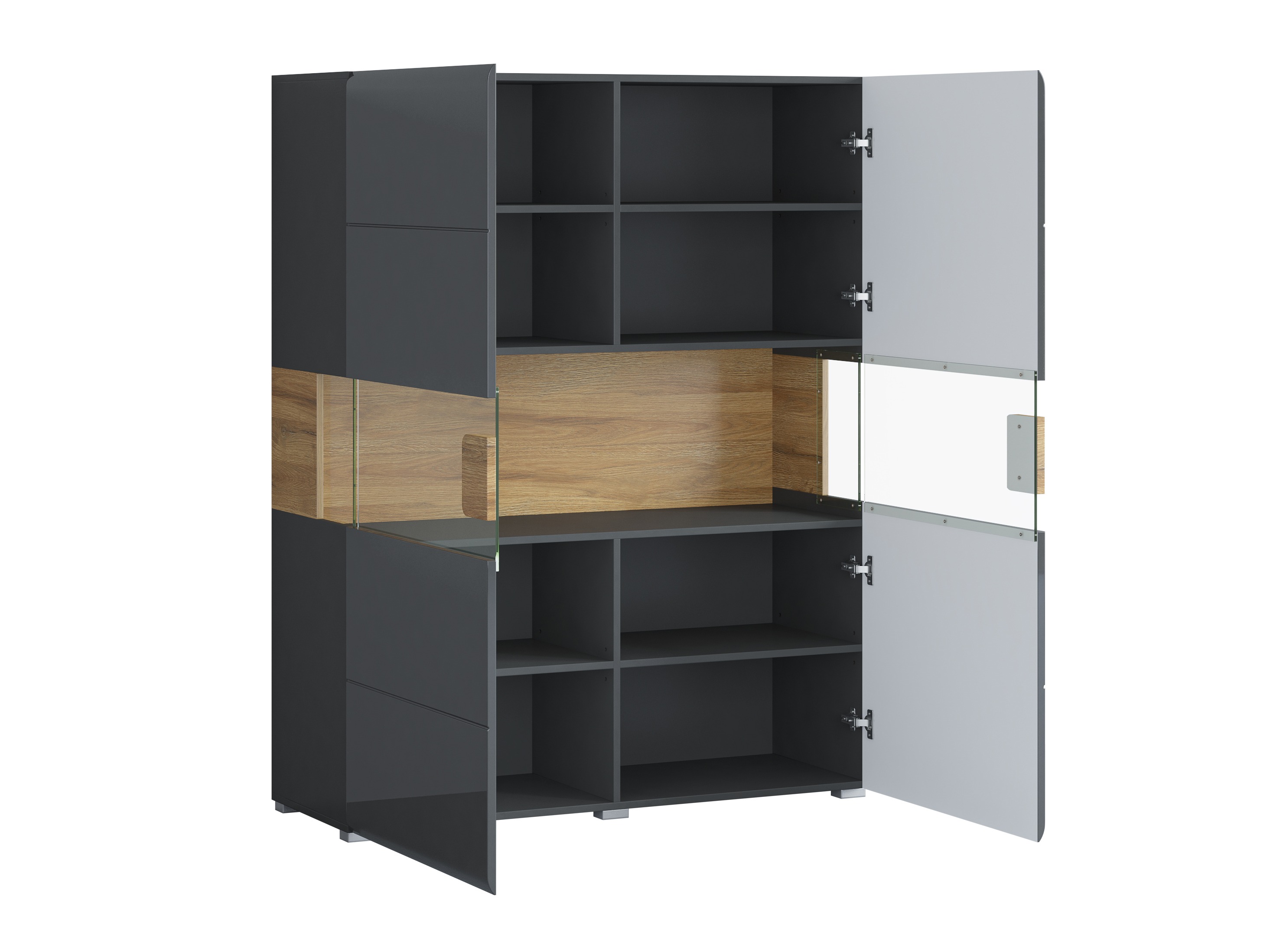 Regal Torsone 107 (Antracit + Gloss antracit + Hrast Grandson)