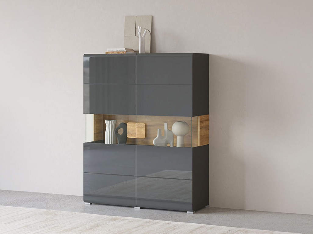 Regal Torsone 107 (Antracit + Gloss antracit + Hrast Grandson)