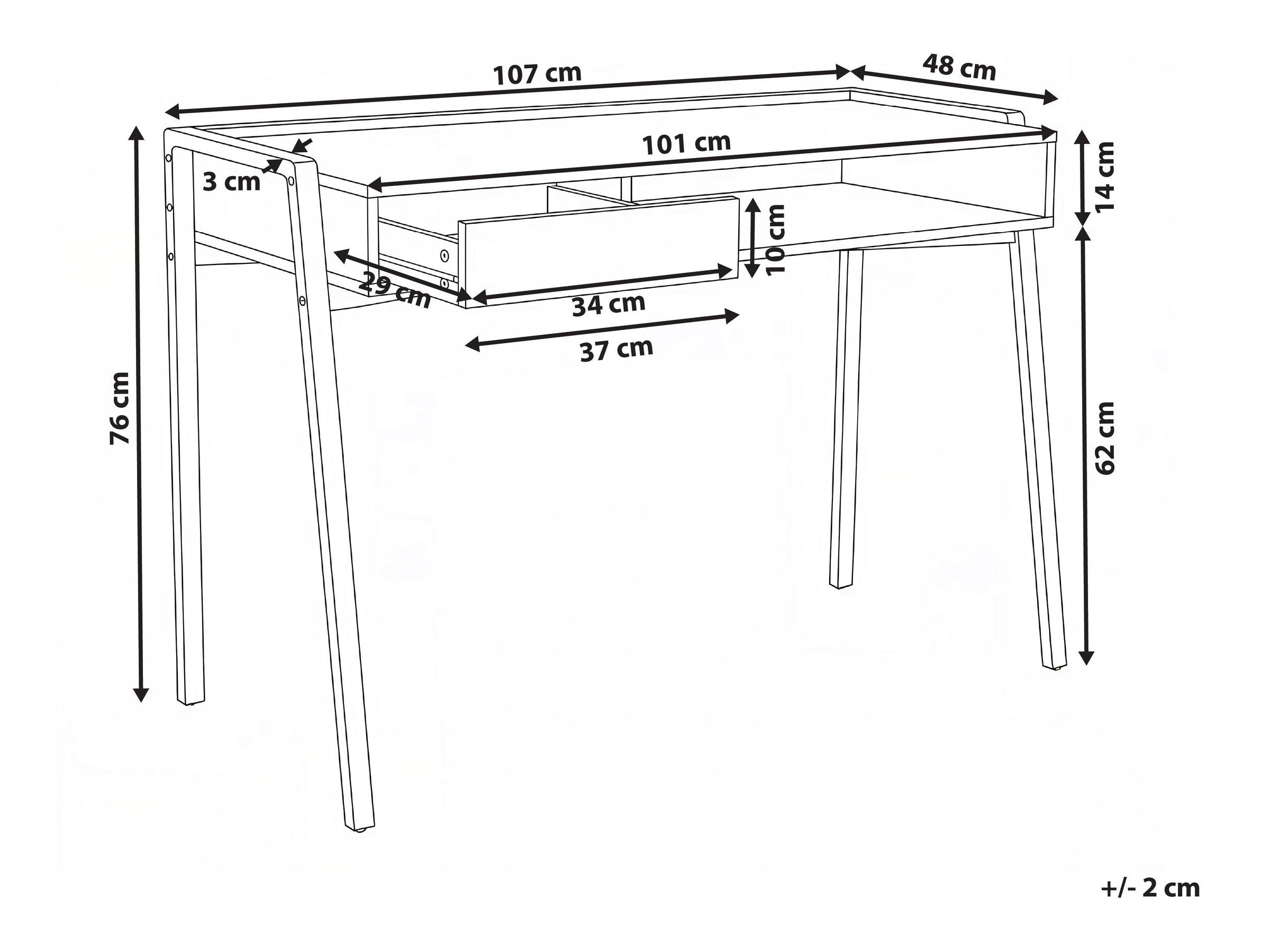 Pisalna miza Berwyn 3299 (Bela)