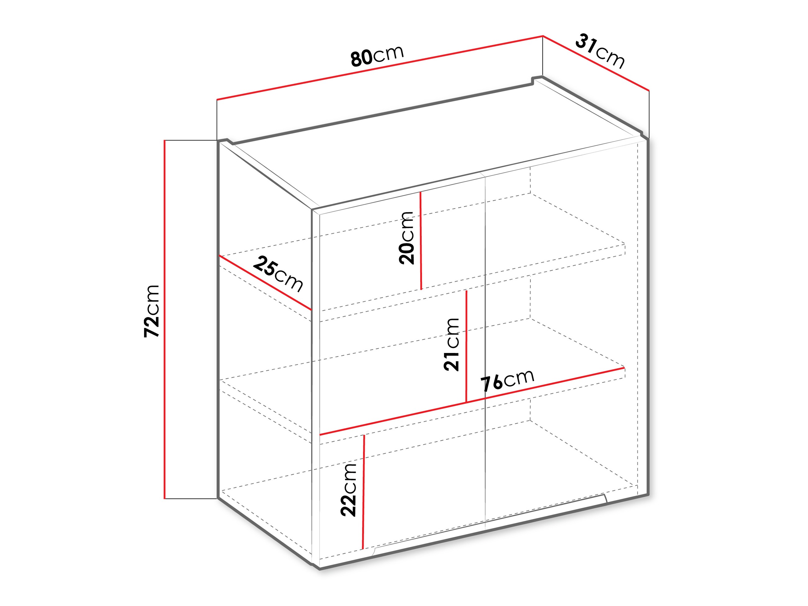 Modularna stenska omarica Sole 148