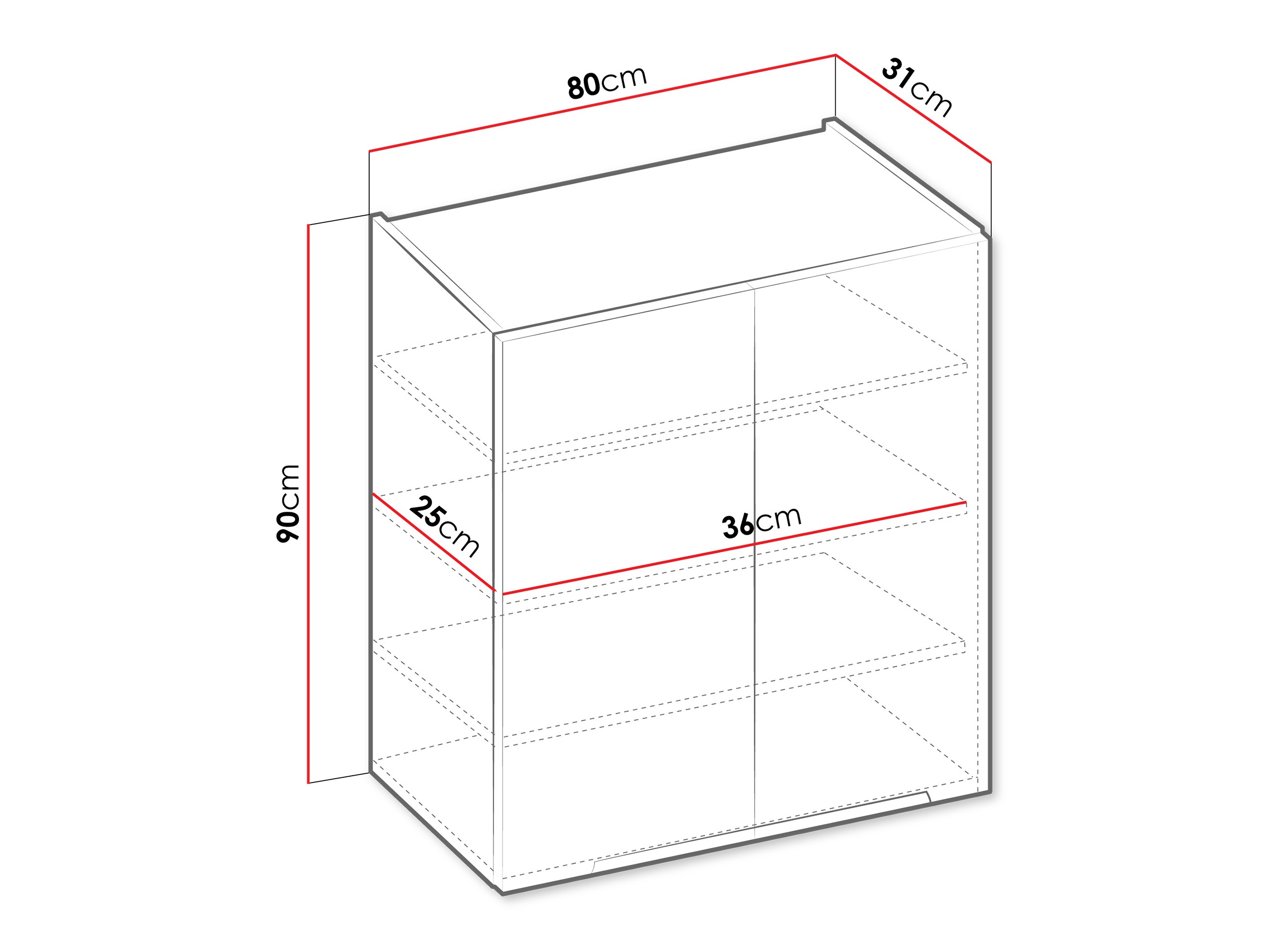 Modularna stenska omarica Sole 149