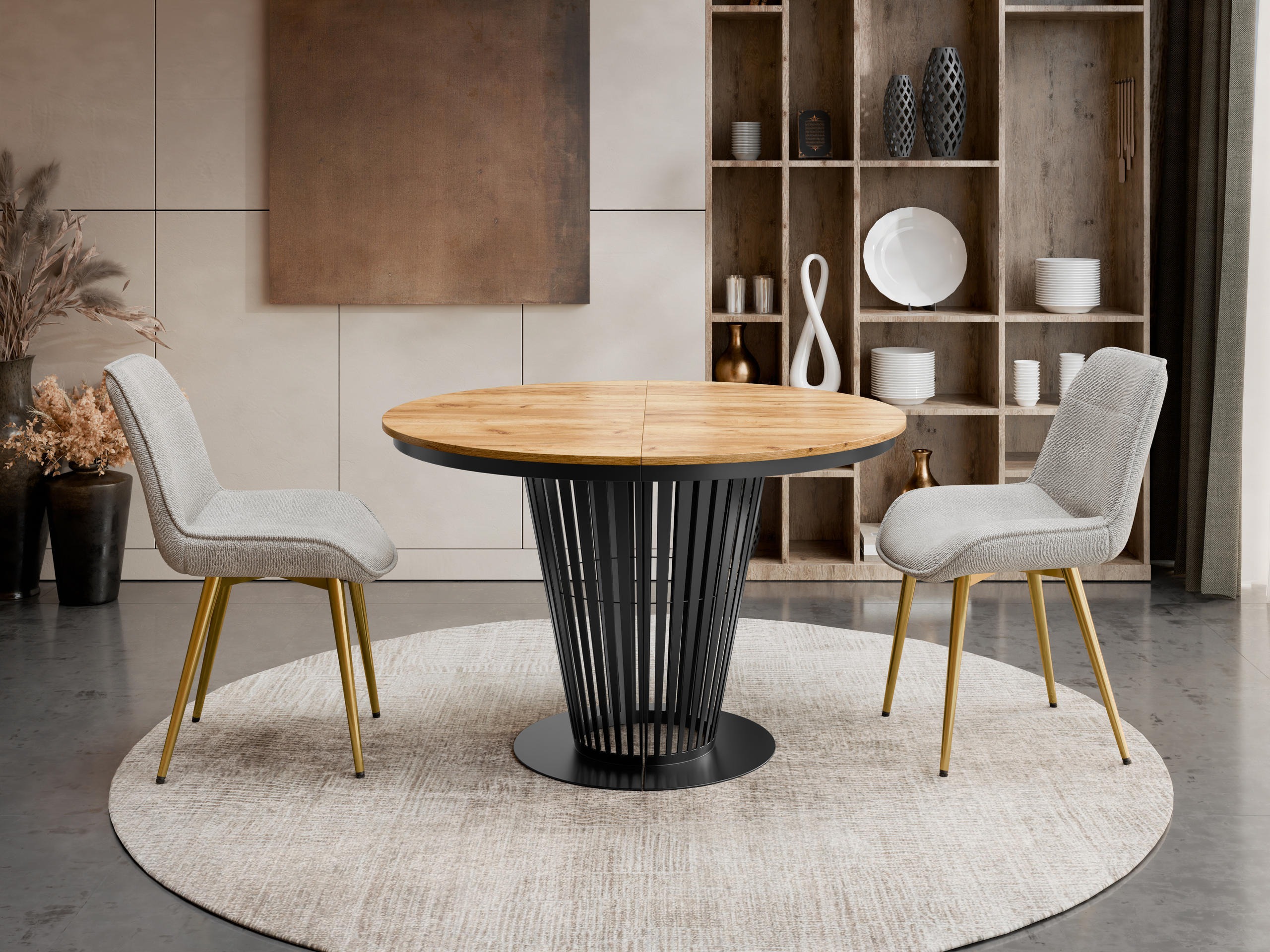 Miza Oswego 179 (Črna + Craft hrast)