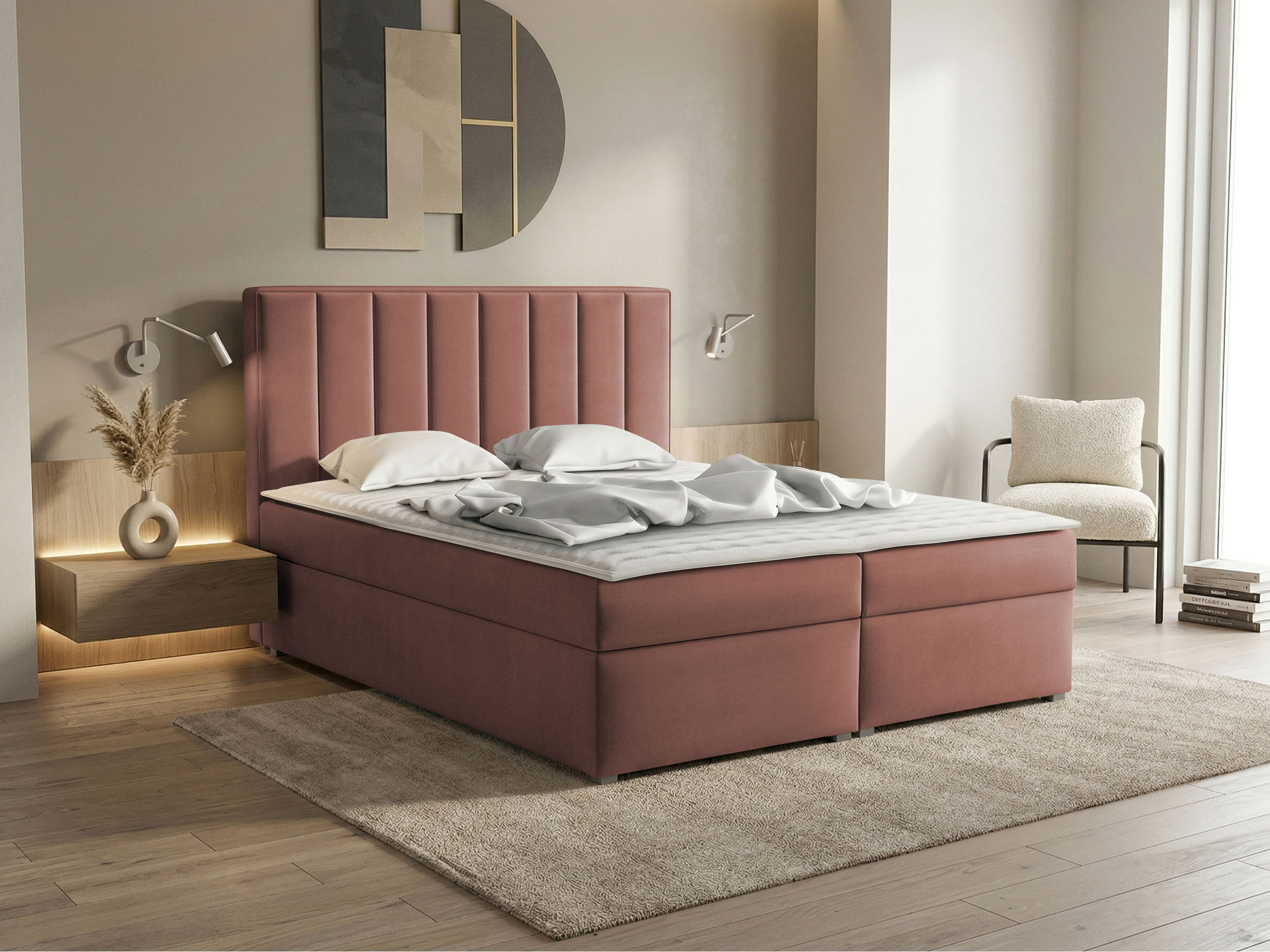 Boxspring postelja Pomona 116 (Magic žamet 2258)