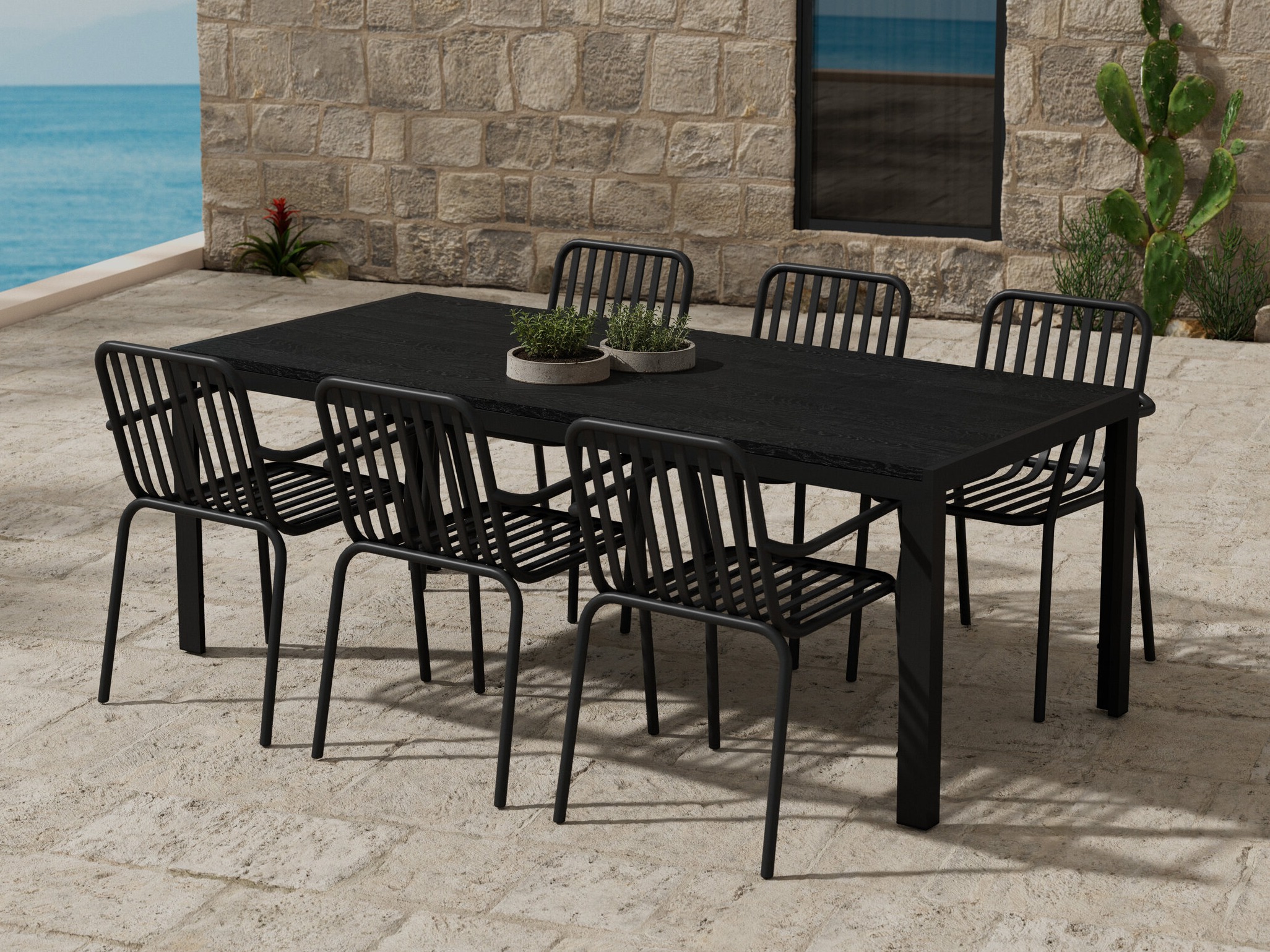 Komplet mize in stolov Dallas 5234