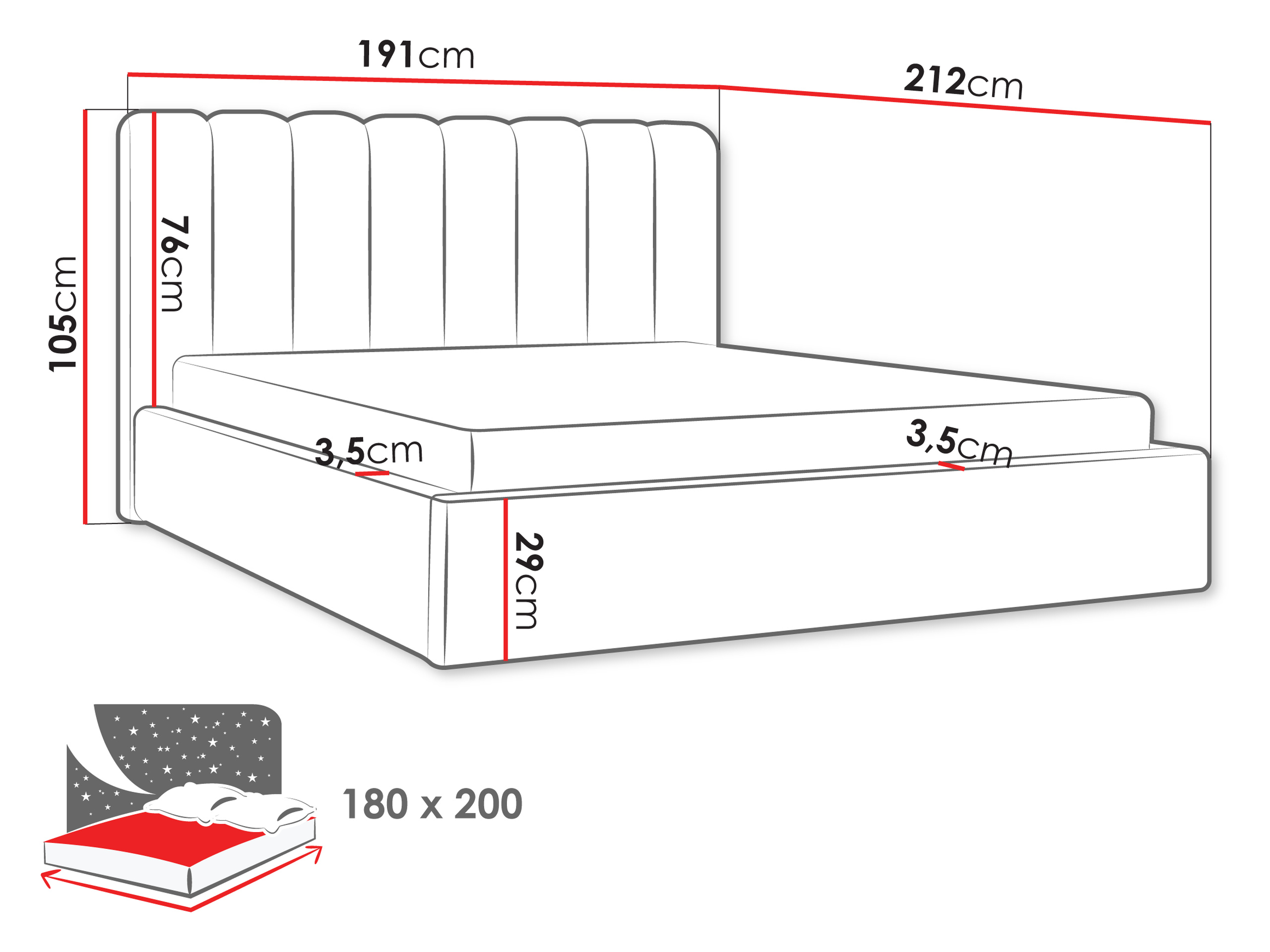 Postelja ComfiDream Stylos (Margo 227.03)