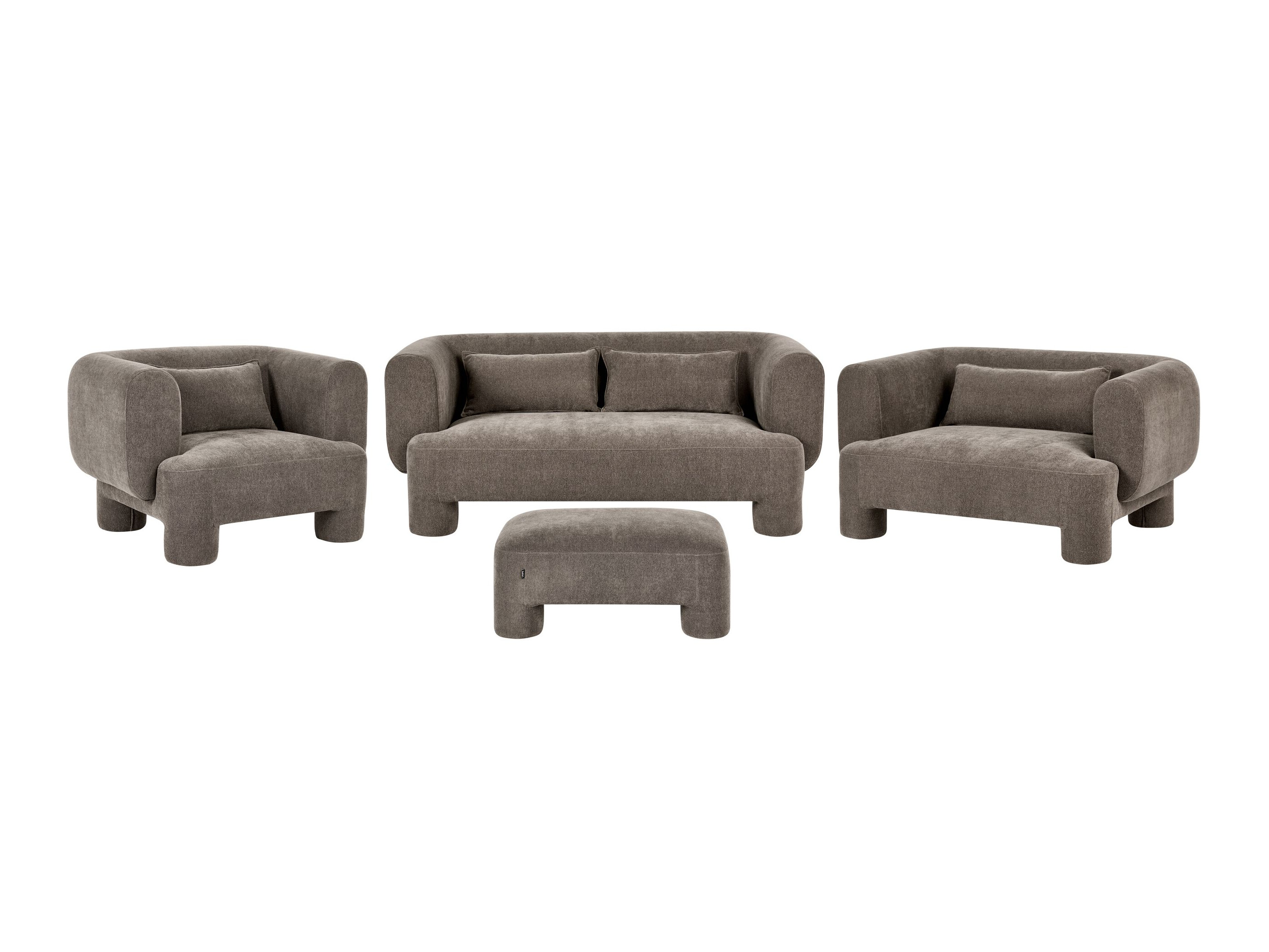 Komplet oblazinjenega pohištva Cavsali 105 (Rjava)