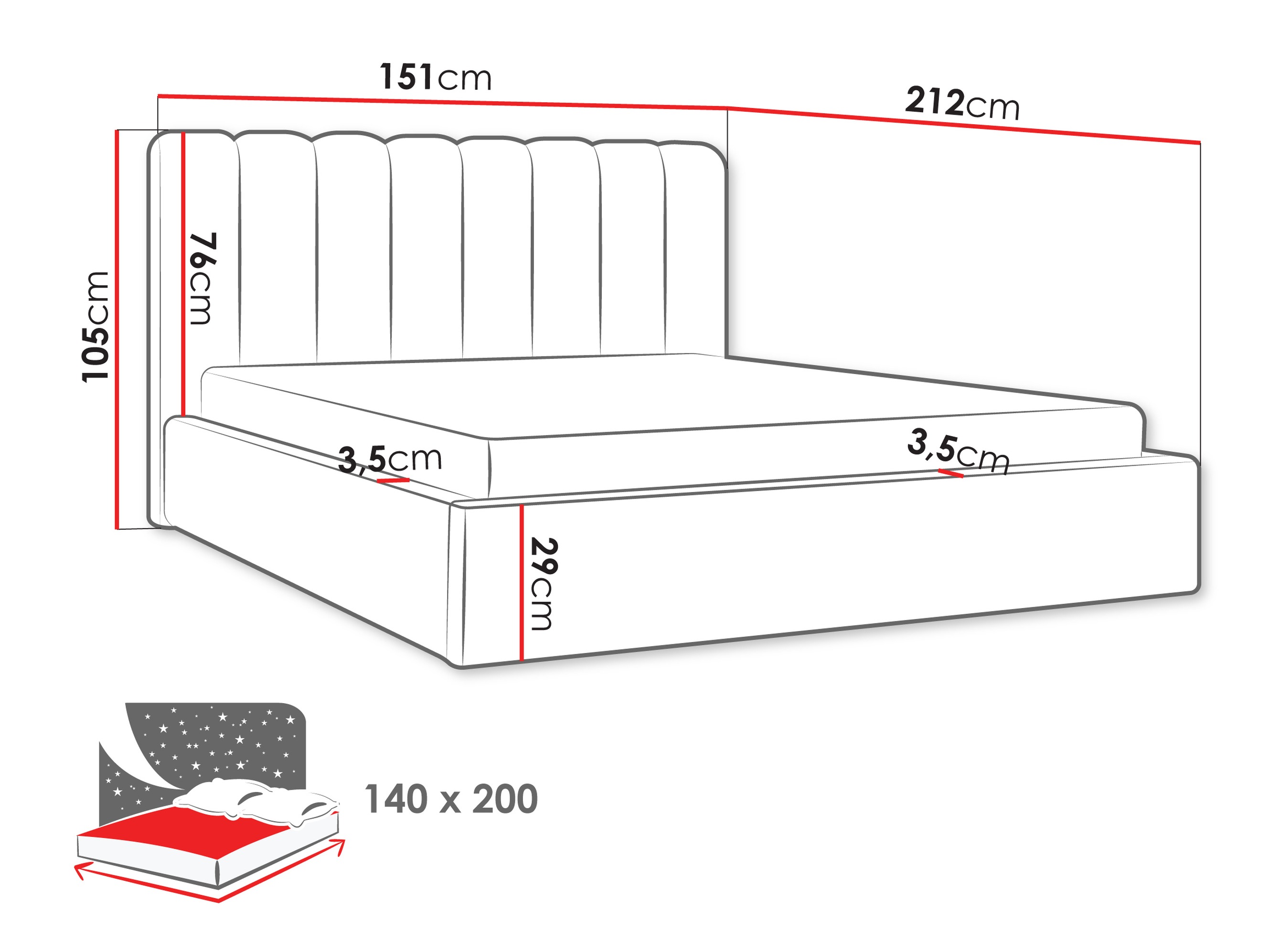 Postelja ComfiDream Stylos (Margo 227.01)